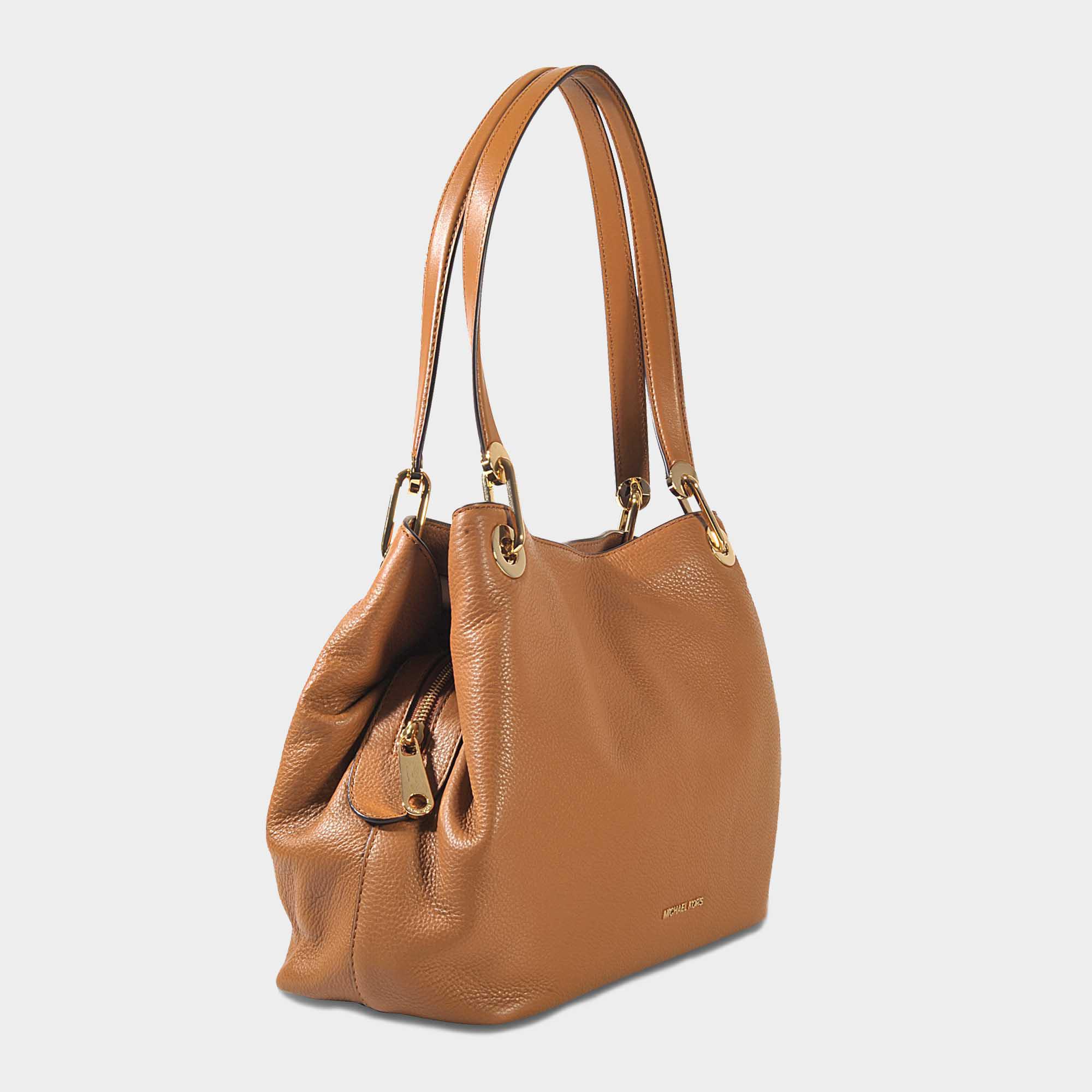 MICHAEL Michael Kors Raven Large Shoulder Tote Bag In Acorn Small Pebble Leather in Brown - Lyst