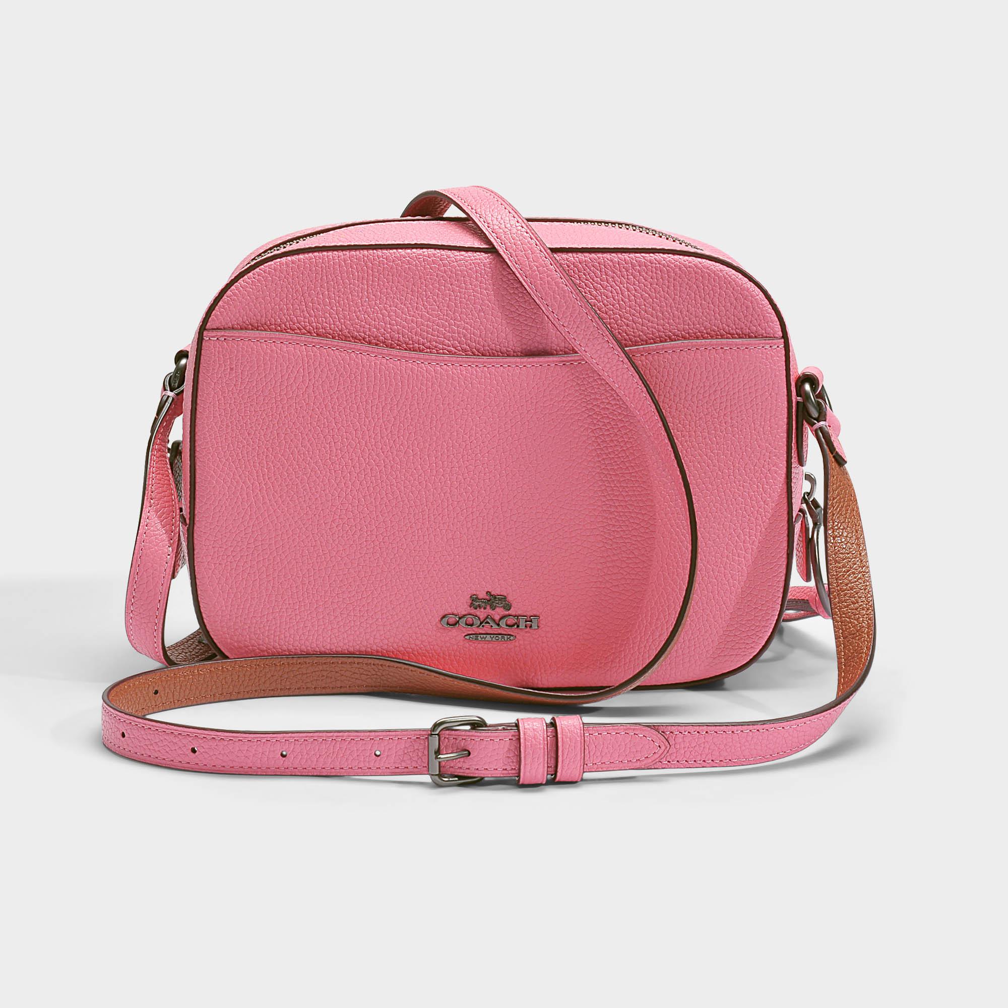 COACH Camera Bag In Bright Pink Leather - Lyst