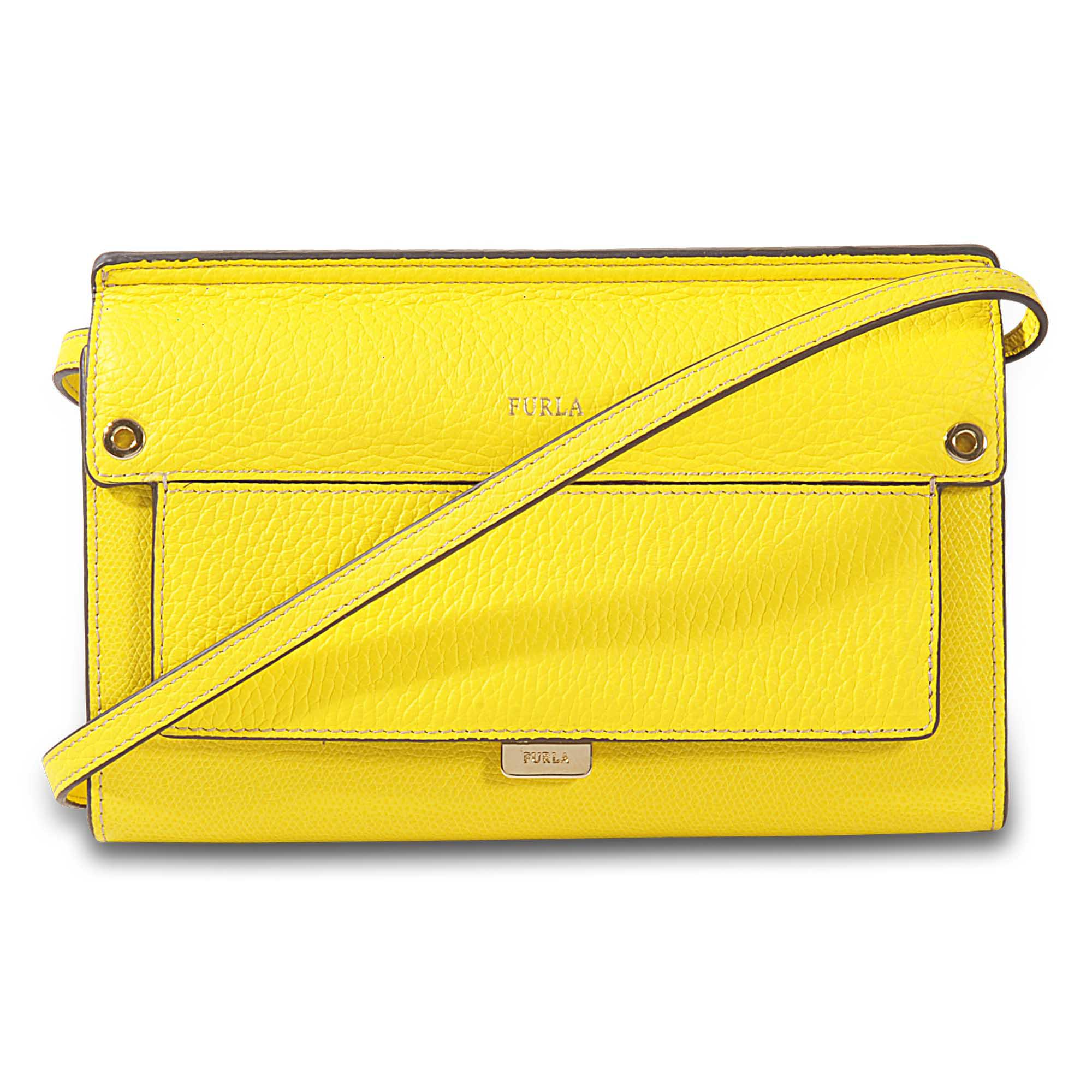 furla yellow crossbody bag