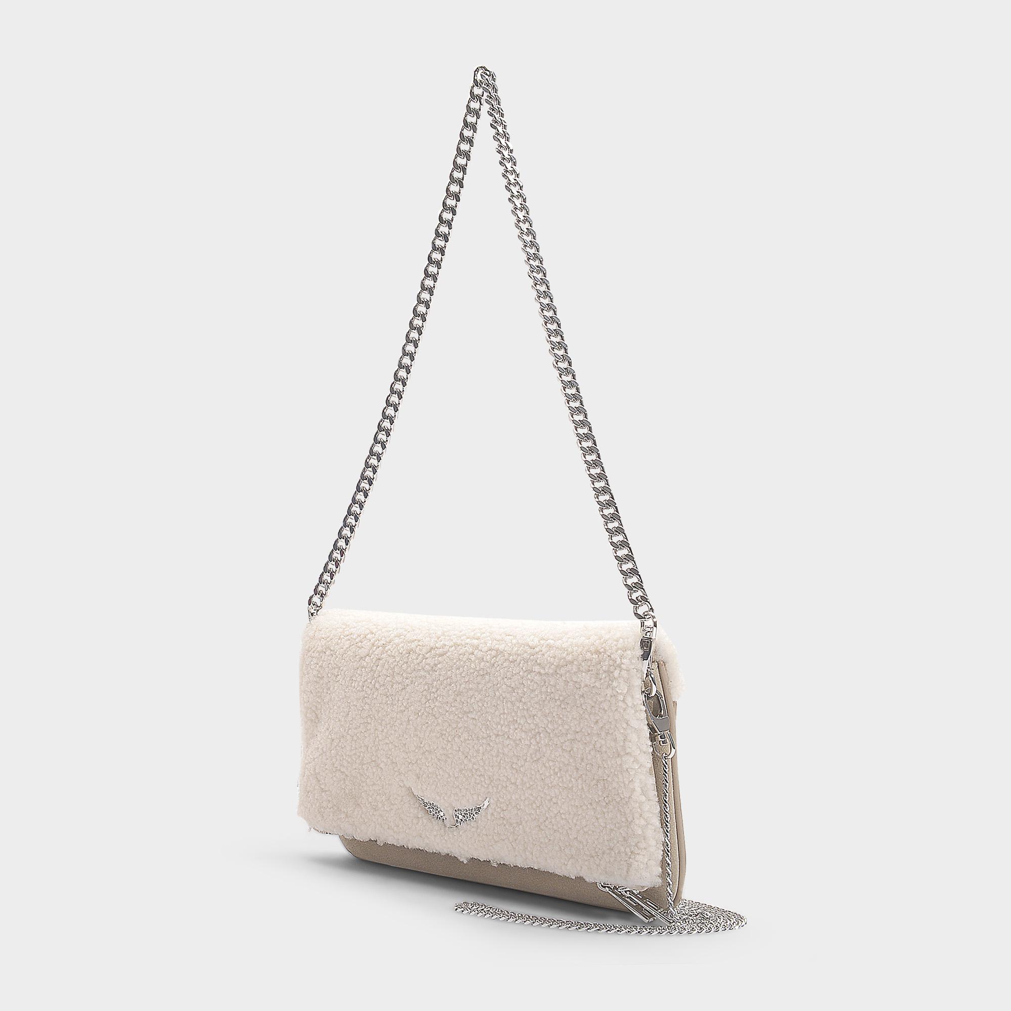 Zadig & Voltaire / Cream Small Cecilia Shearling Bag