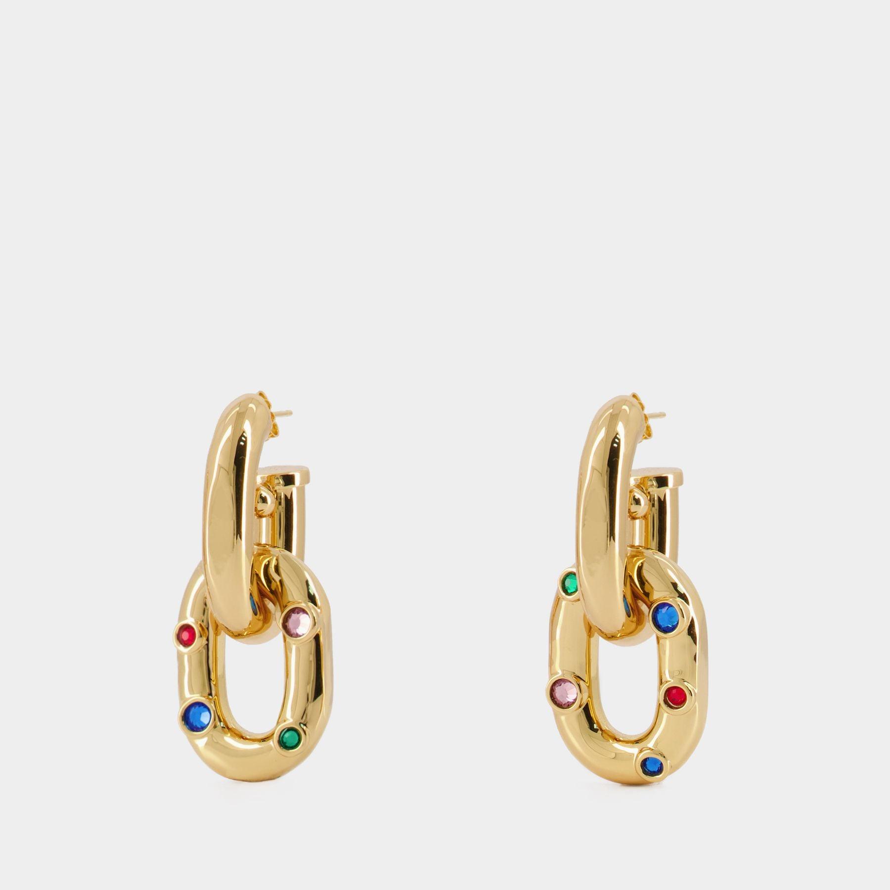 Paco Rabanne Xl Link Chain Earrings in Golden