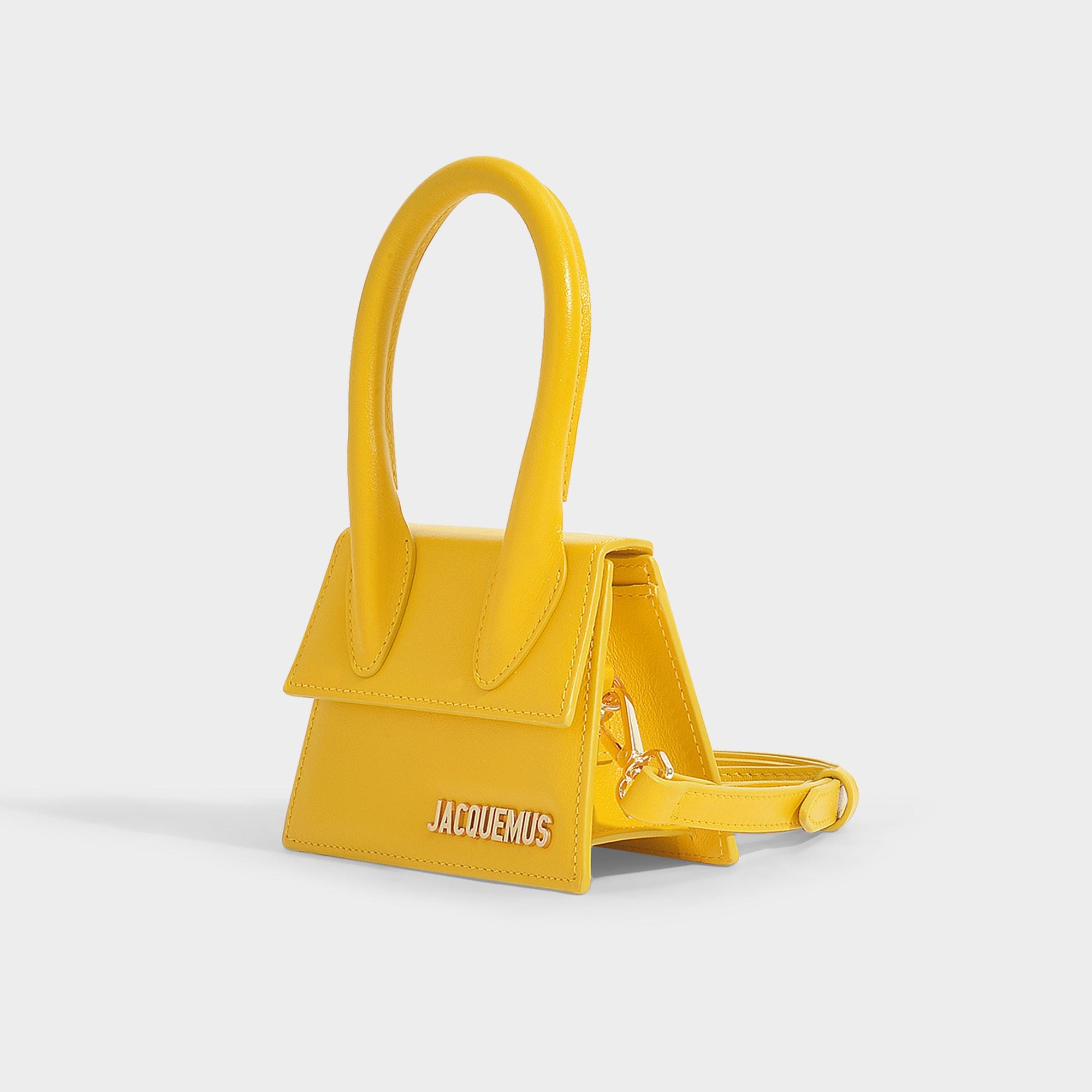 Jacquemus Le Chiquito Handbag In Yellow Leather in Yellow - Lyst