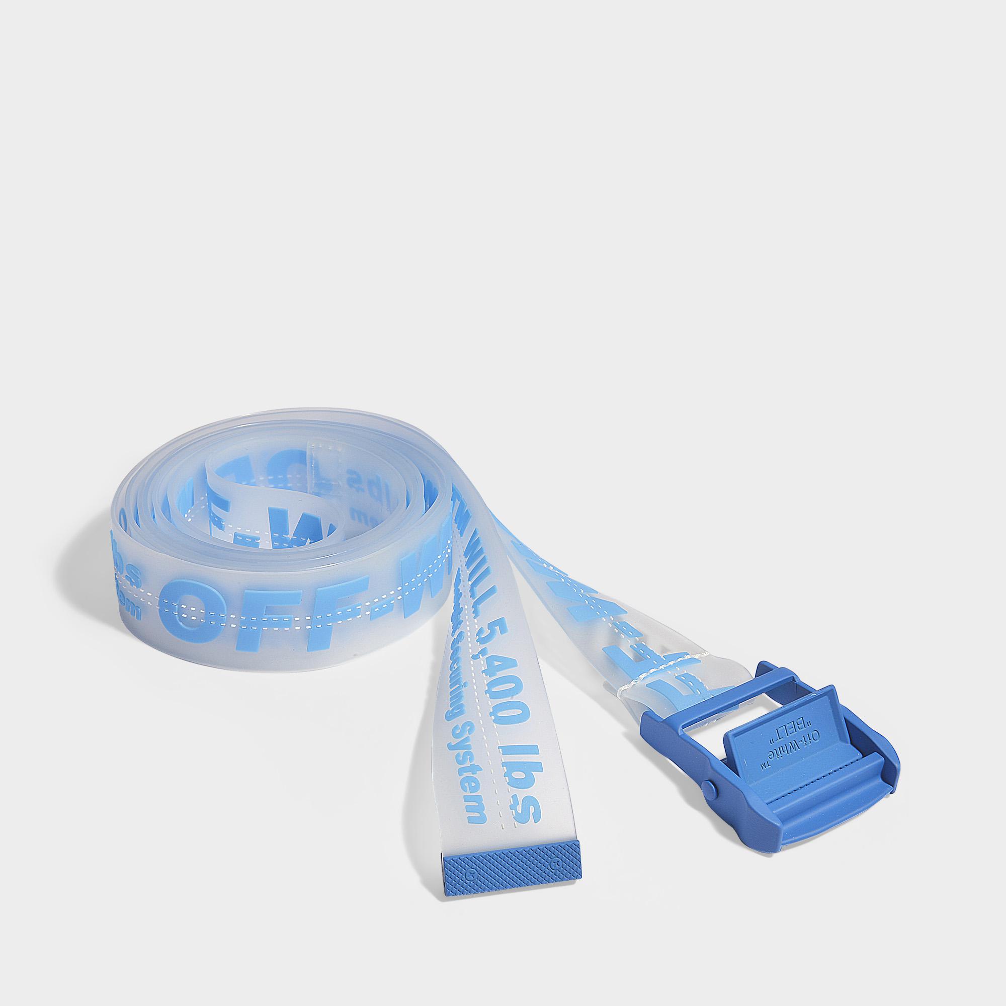 Premedicatie ZuidAmerika Alabama Off-White c/o Virgil Abloh Rubber Industrial Belt In Transparent Blue  Synthetic Fabric | Lyst