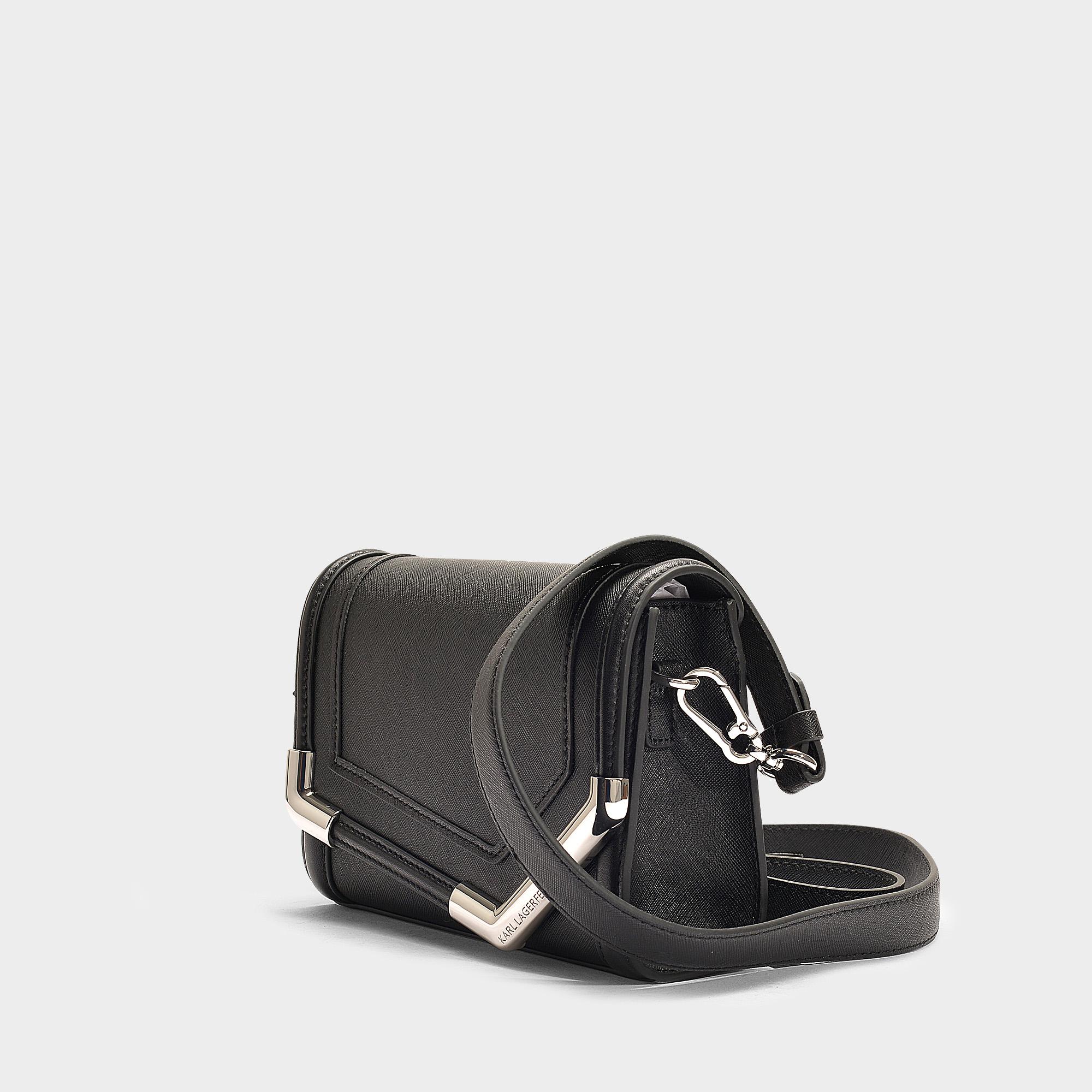Karl Lagerfeld K/rocky Small Shoulder Bag In Black Calfskin Lyst