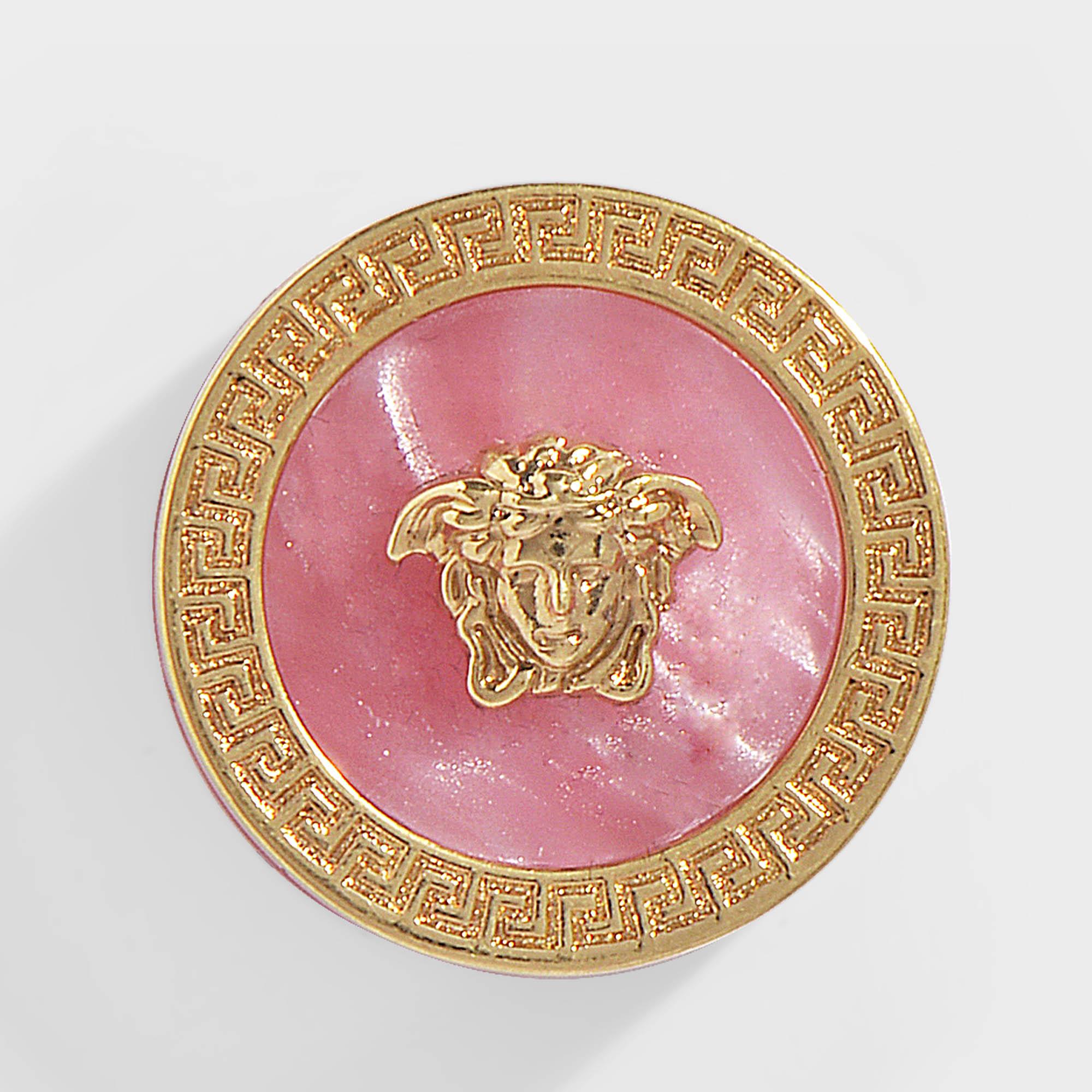 Versace Medusa Earrings In Pink And Gold Metal | Lyst