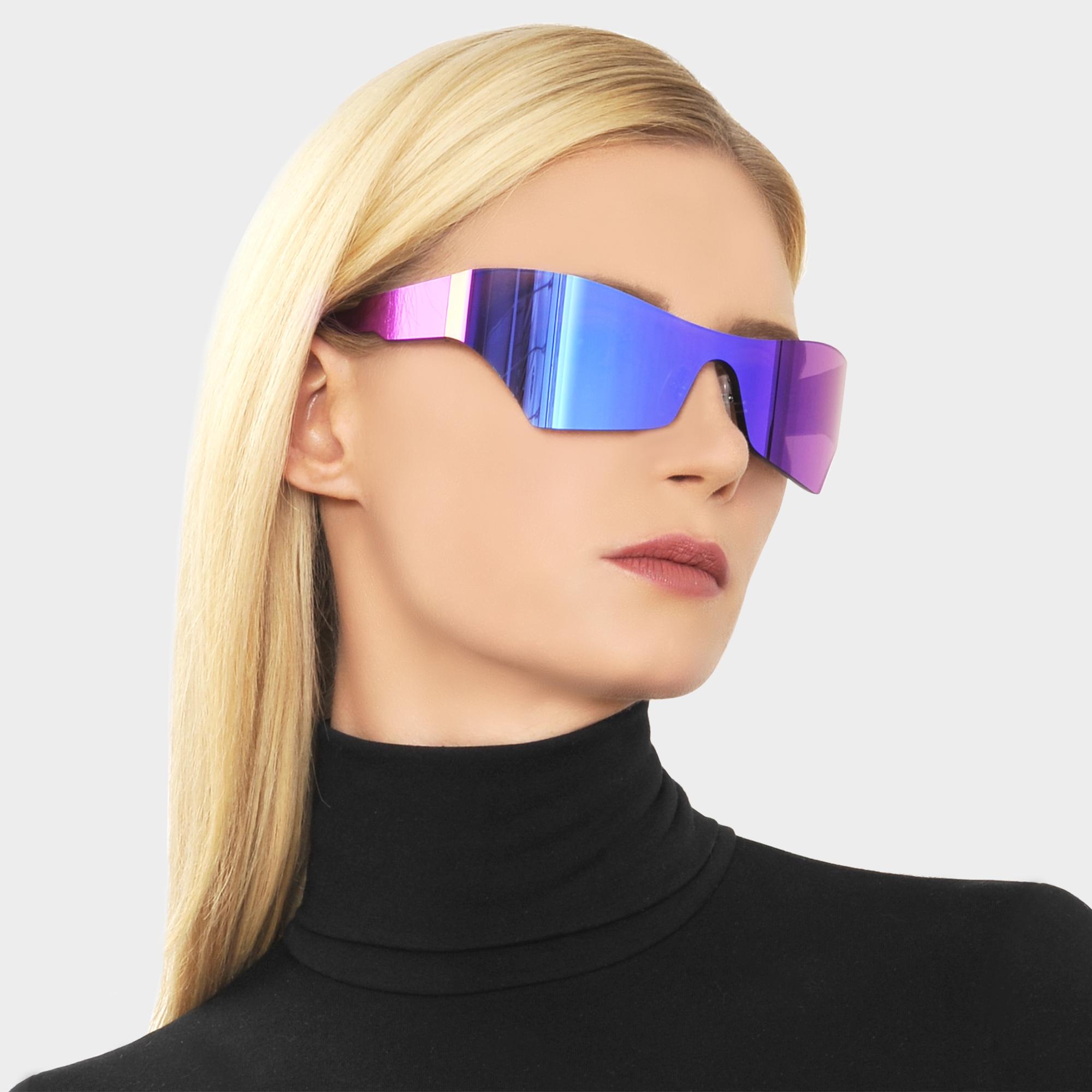 Balenciaga Mono Cat Sunglasses In Purple Injection With Purple Lenses | Lyst