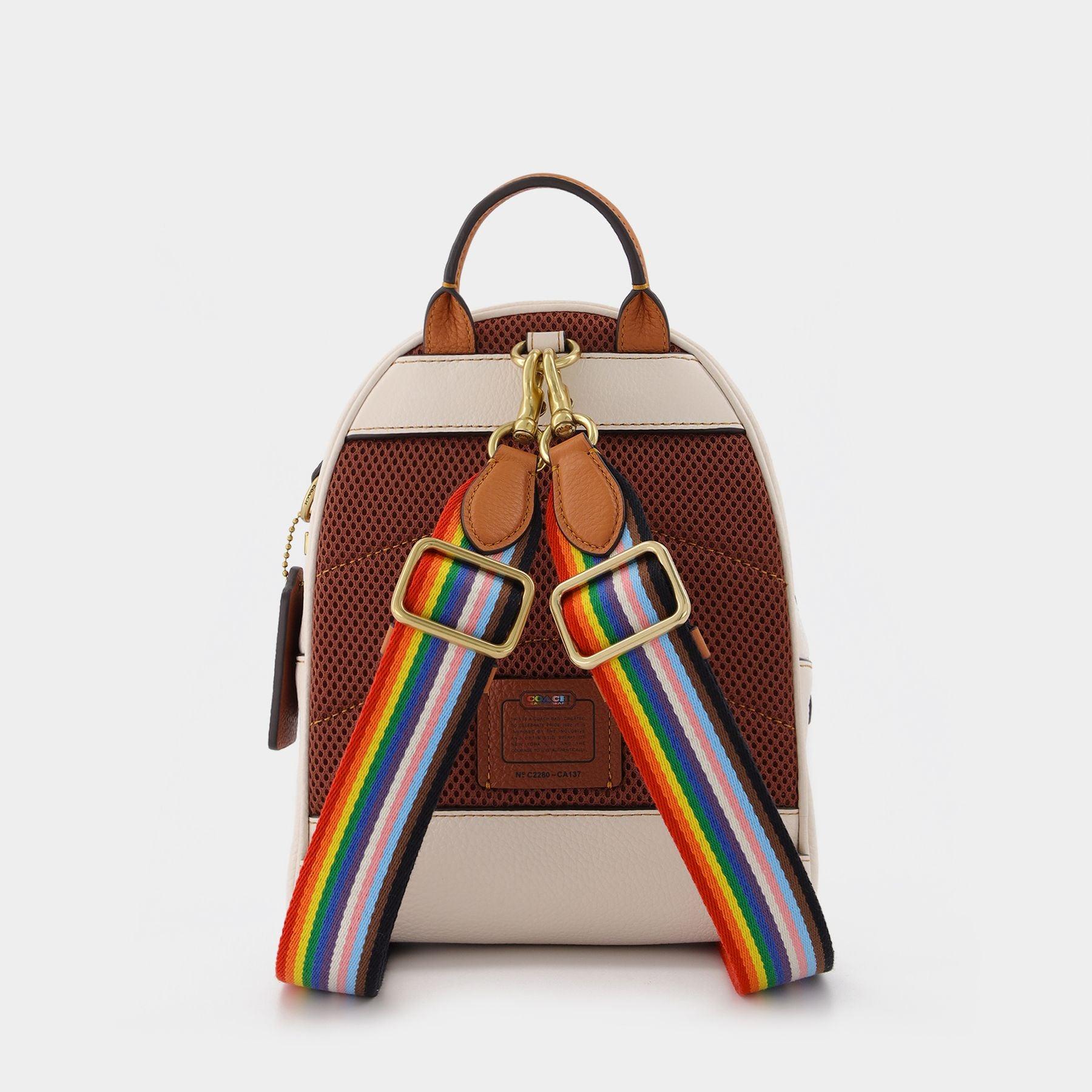 COACH Pride Patches Charter Backpack 18 in Natural Lyst