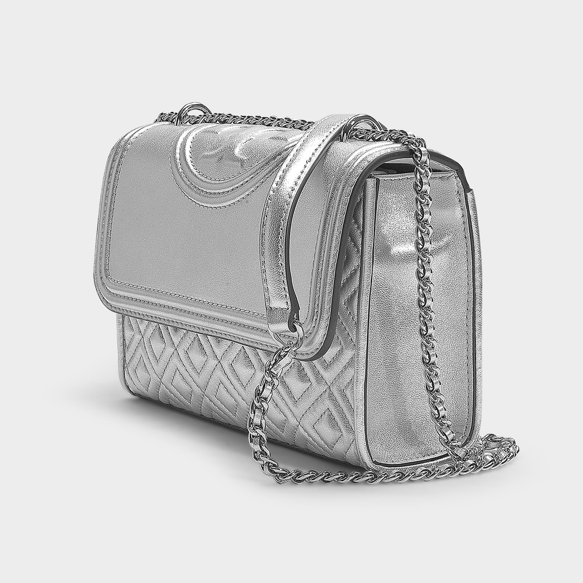 tory burch fleming metallic