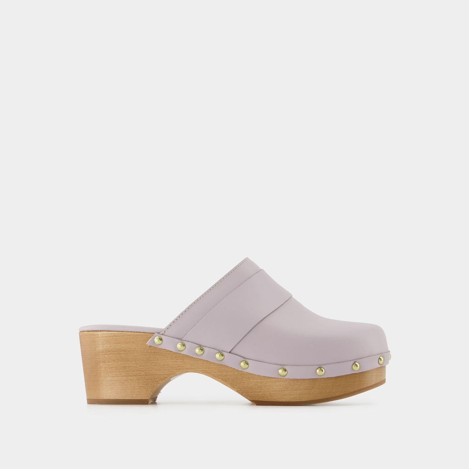 Aeyde Bibi Clogs Lilac Leather in Purple Lyst