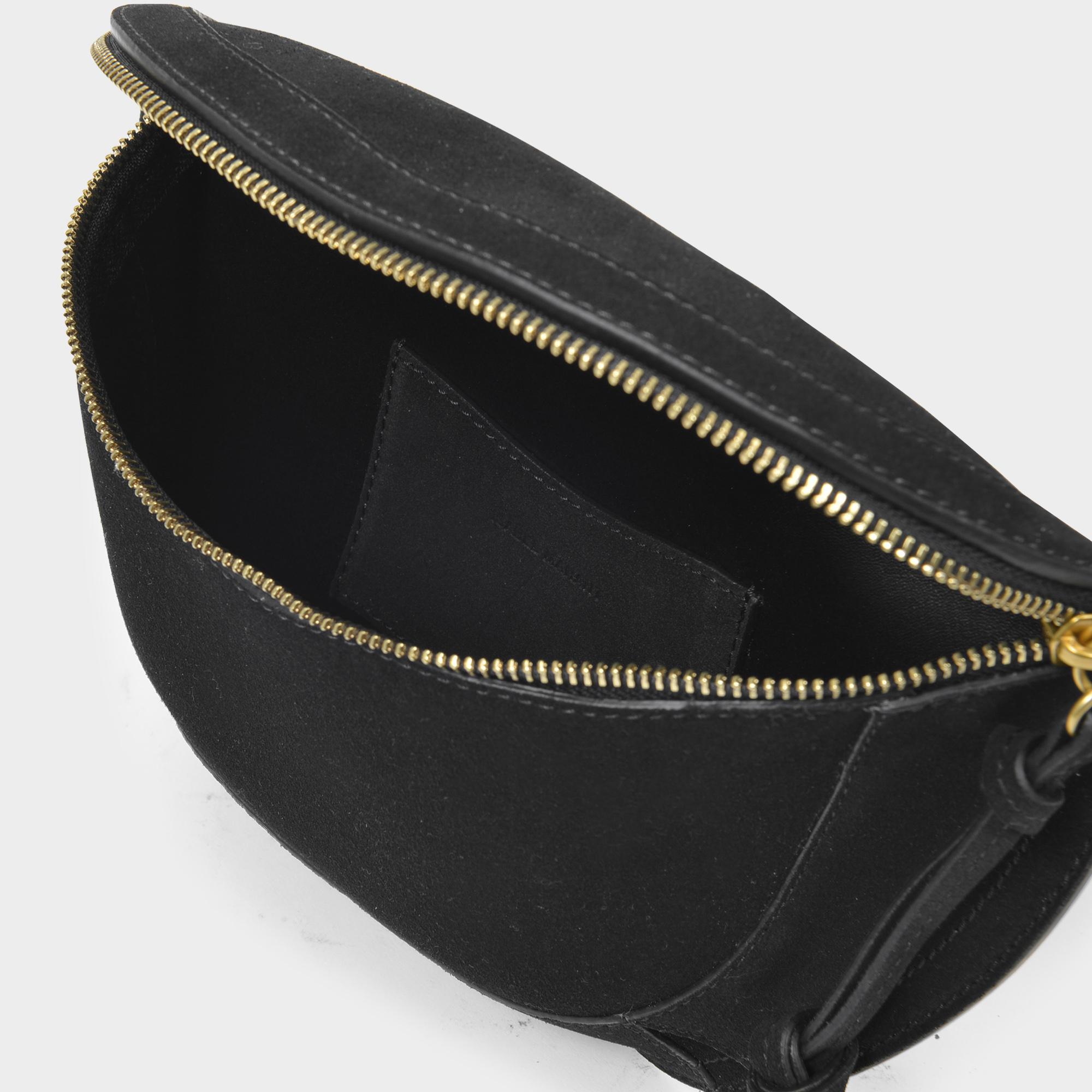 Isabel Marant Skano Belt Bag In Black Leather - Lyst