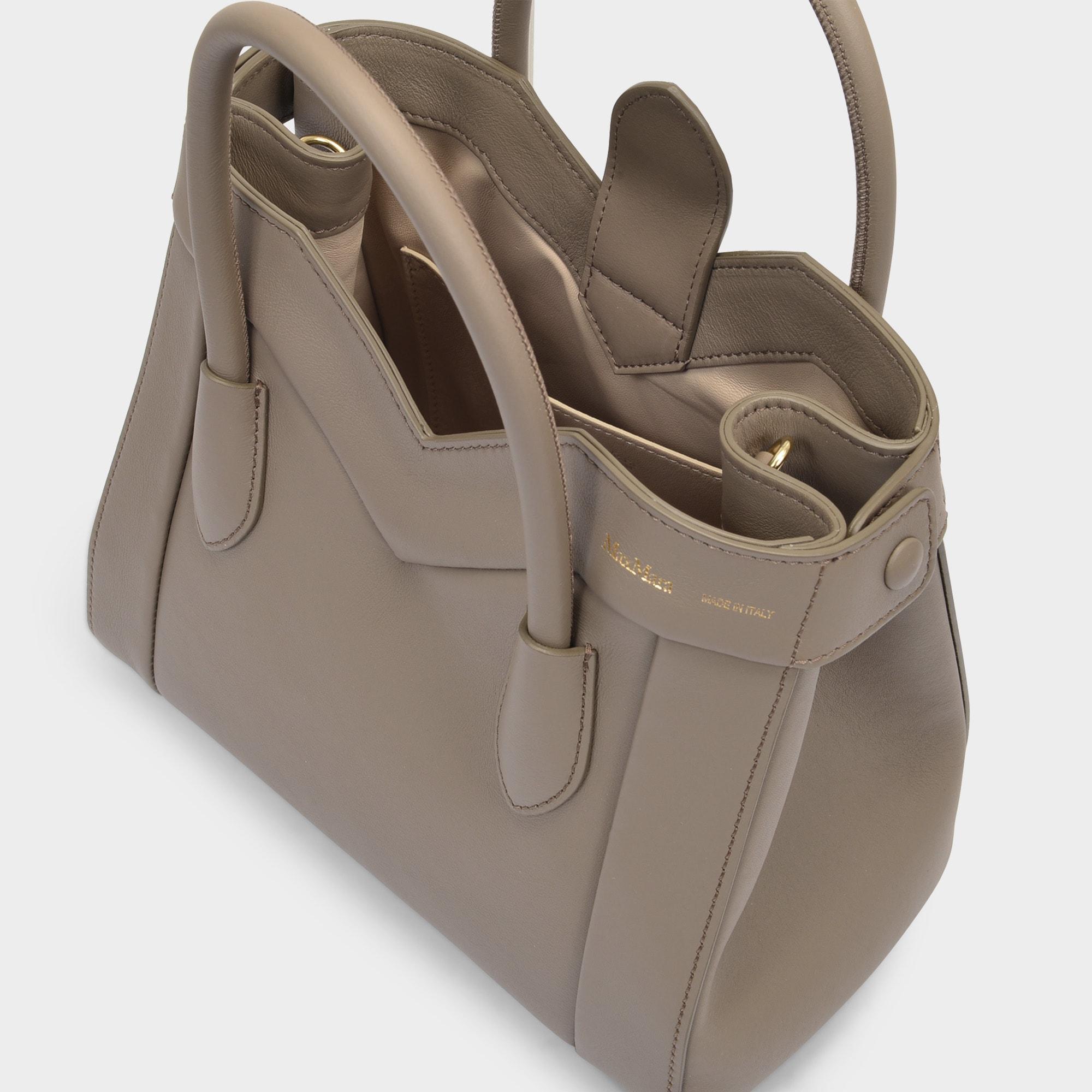 Max Mara Madame Small Bag In Taupe Leather in Natural | Lyst