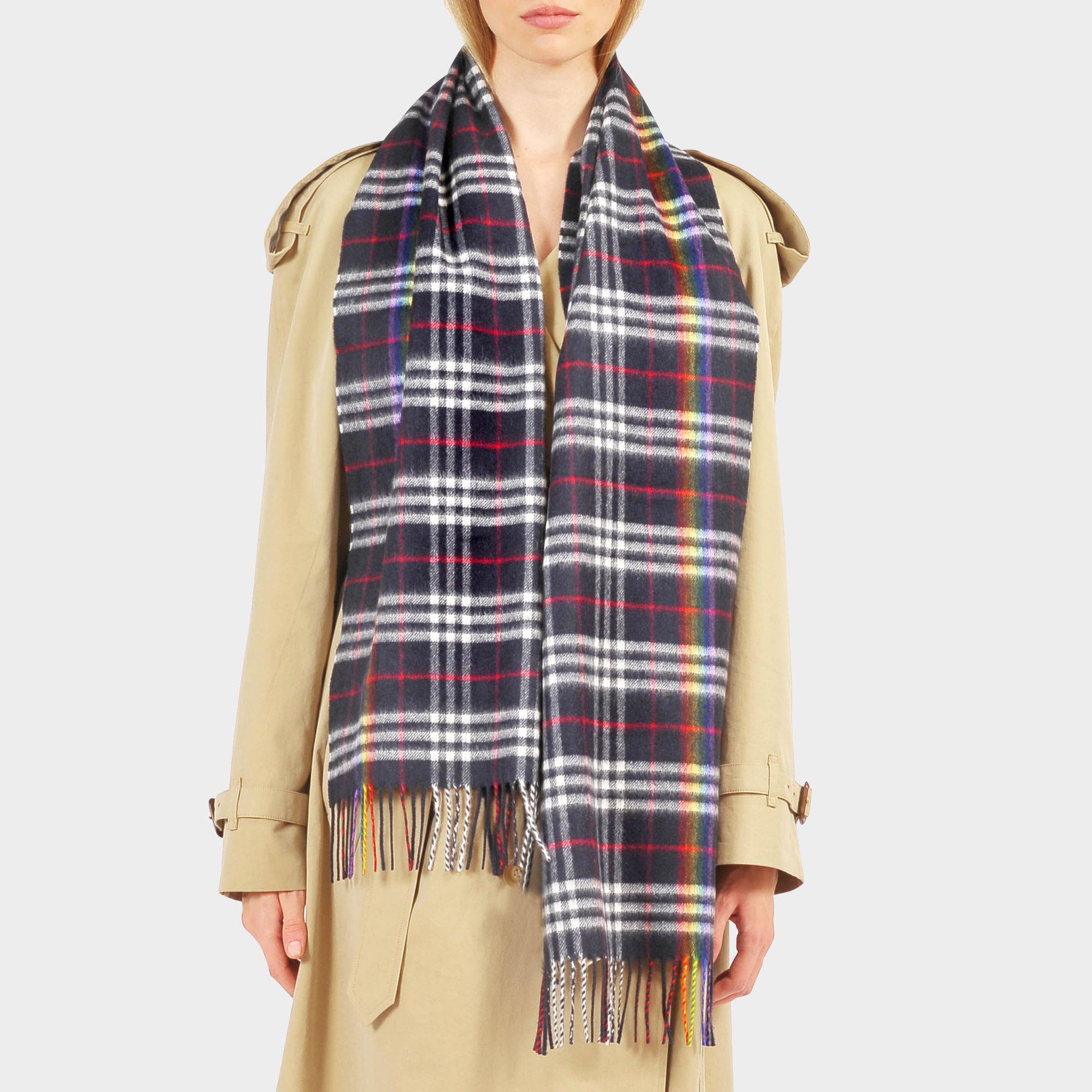 Burberry rainbow check scarf clearance