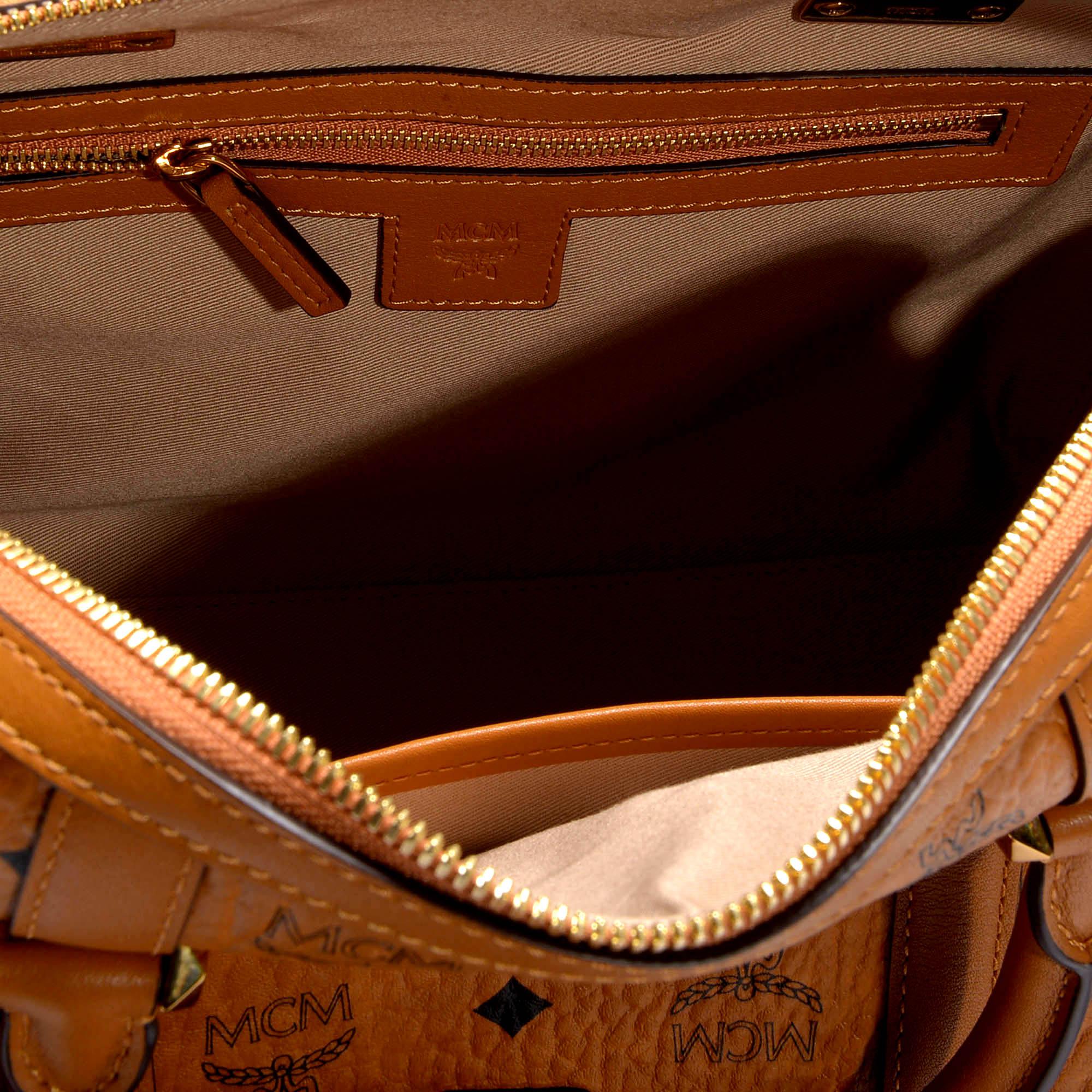 Boston linen bag MCM Brown in Linen - 33960033
