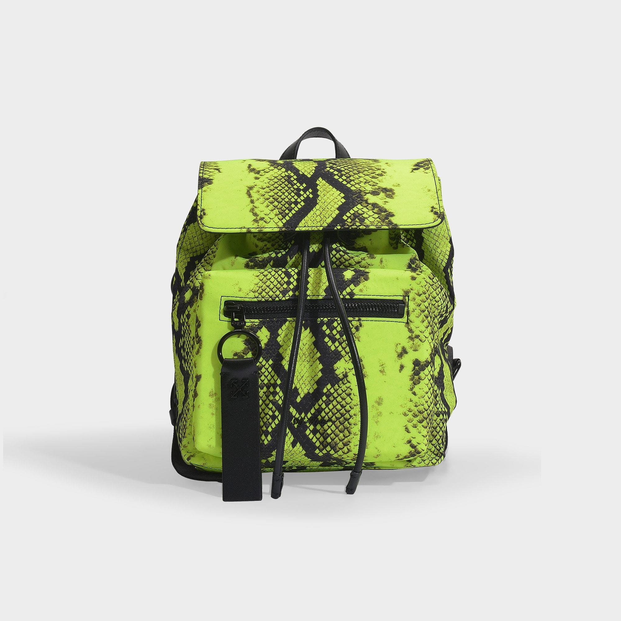 neon yellow mini backpack