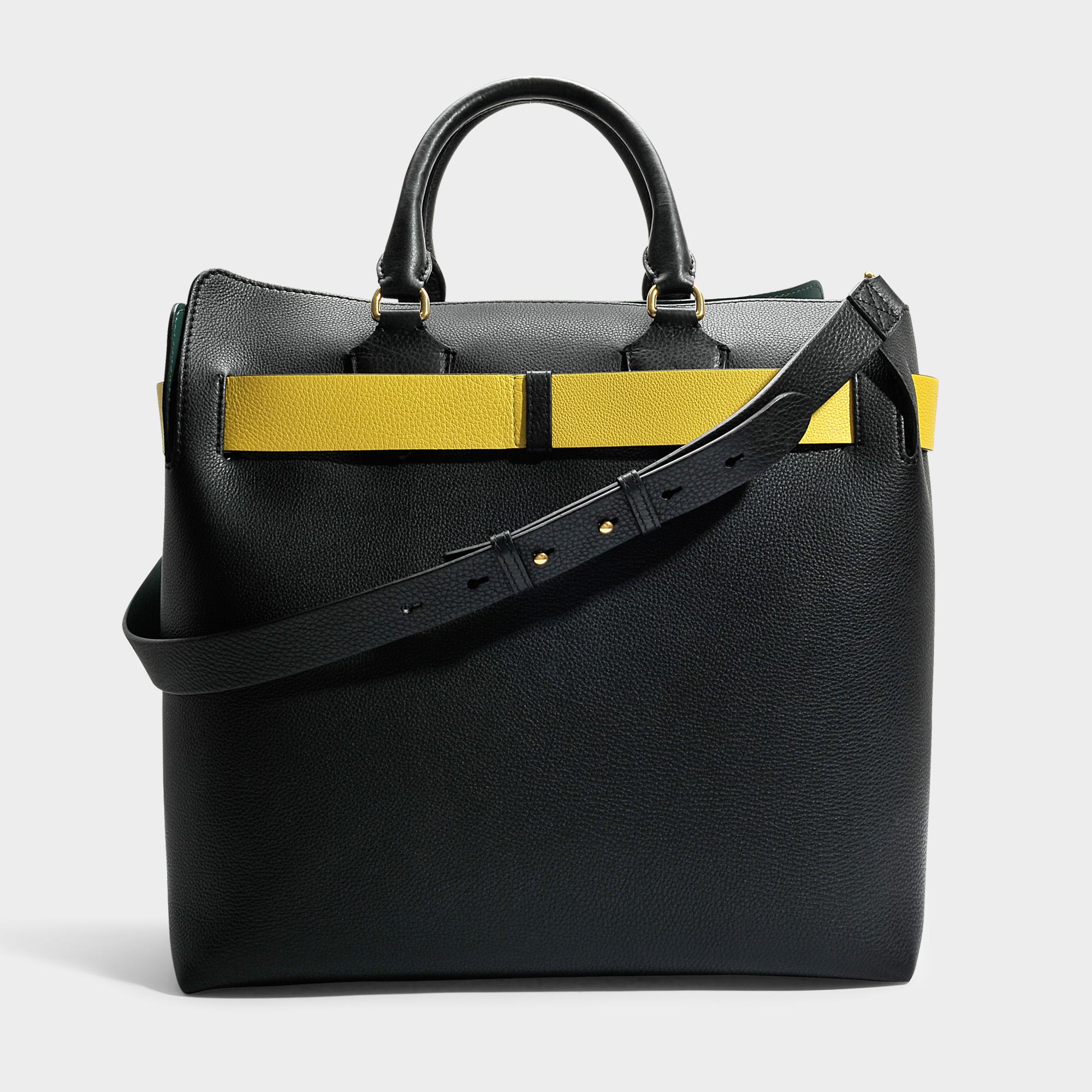 Burberry Large Belt Bag In Black Marais Leather | Lyst