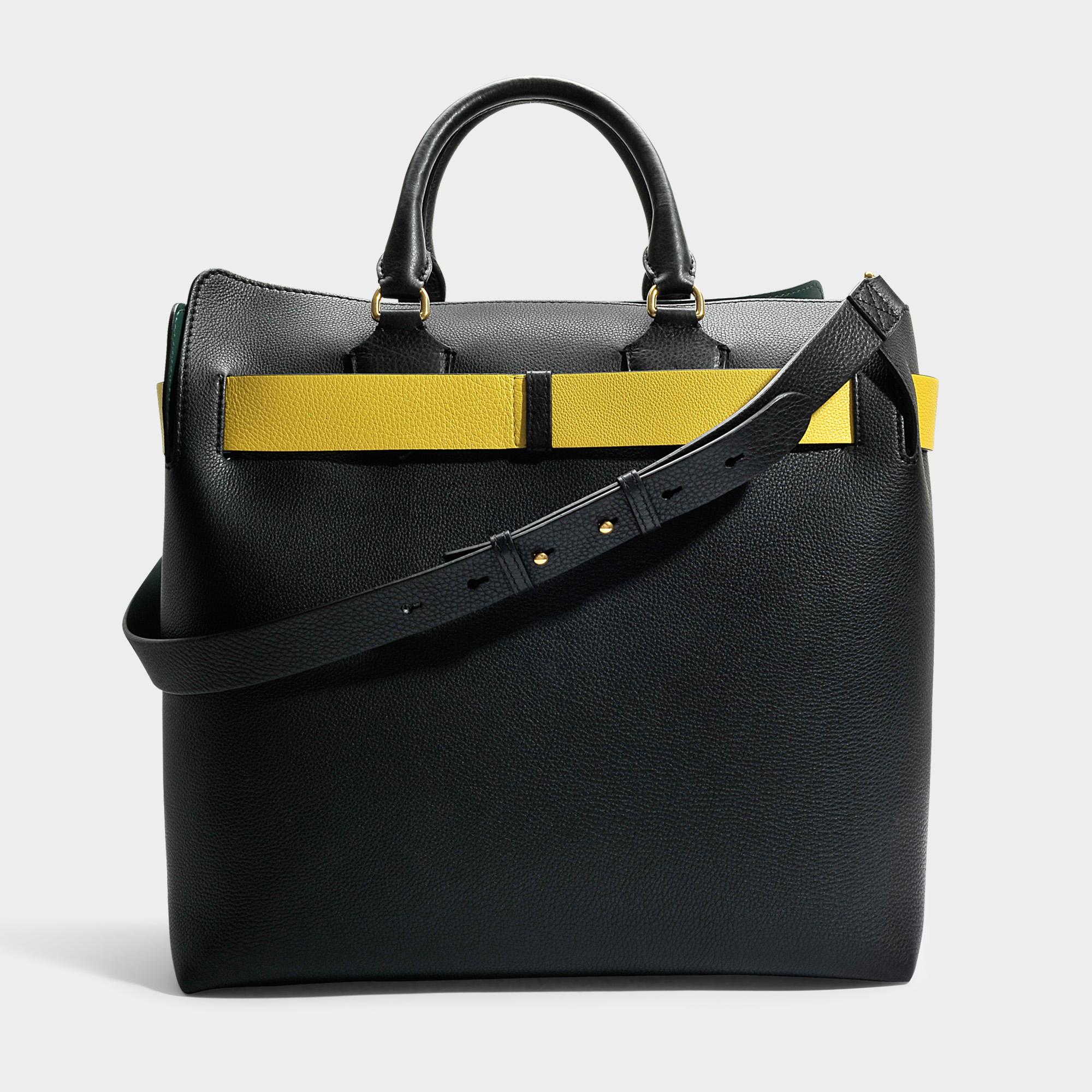 Burberry Large Belt Bag In Black Marais Leather - Lyst