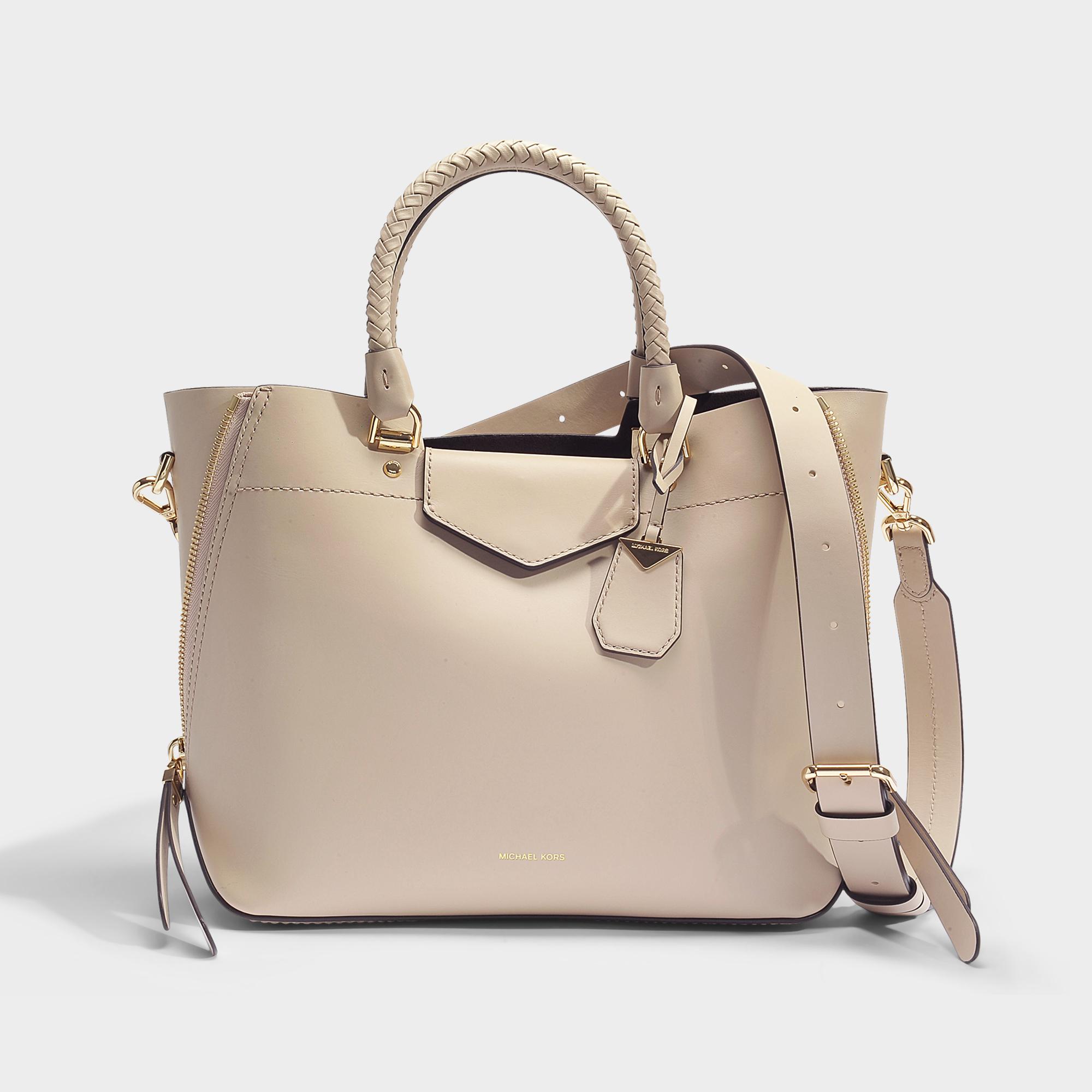 MICHAEL Michael Kors Blakely Medium Tote Bag In Oat Viola Leather