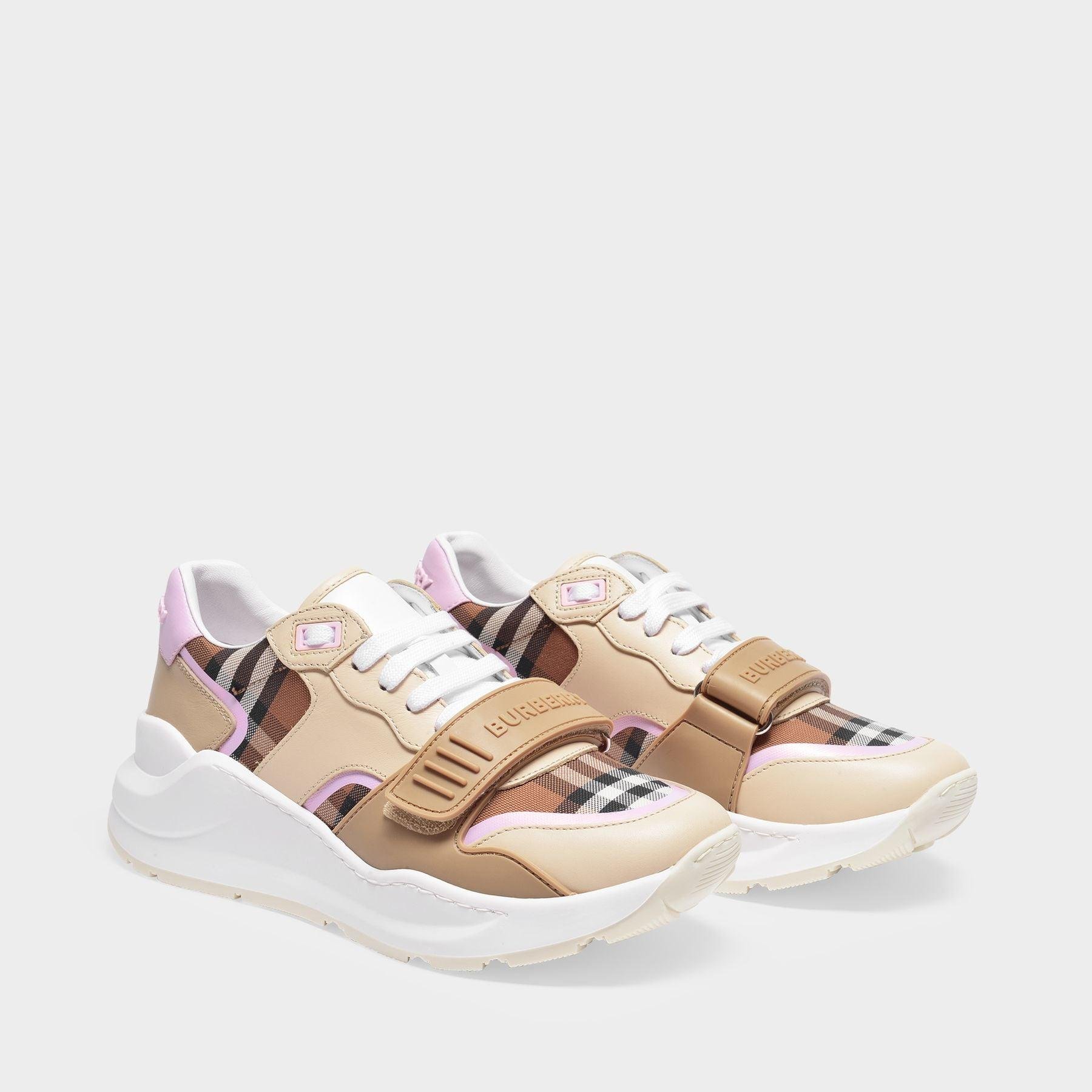 Burberry Ramsey Story Sneakers in Pink | Lyst