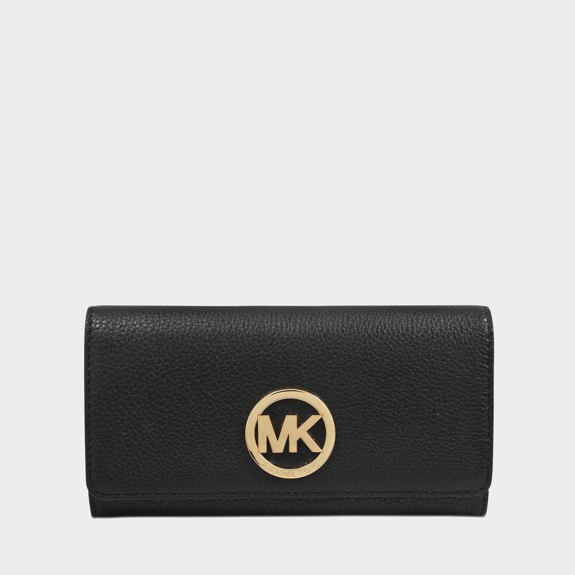 MICHAEL Michael Kors Fulton Large Gusset Carryall Wallet In Black Soft  Venus 18k - Lyst