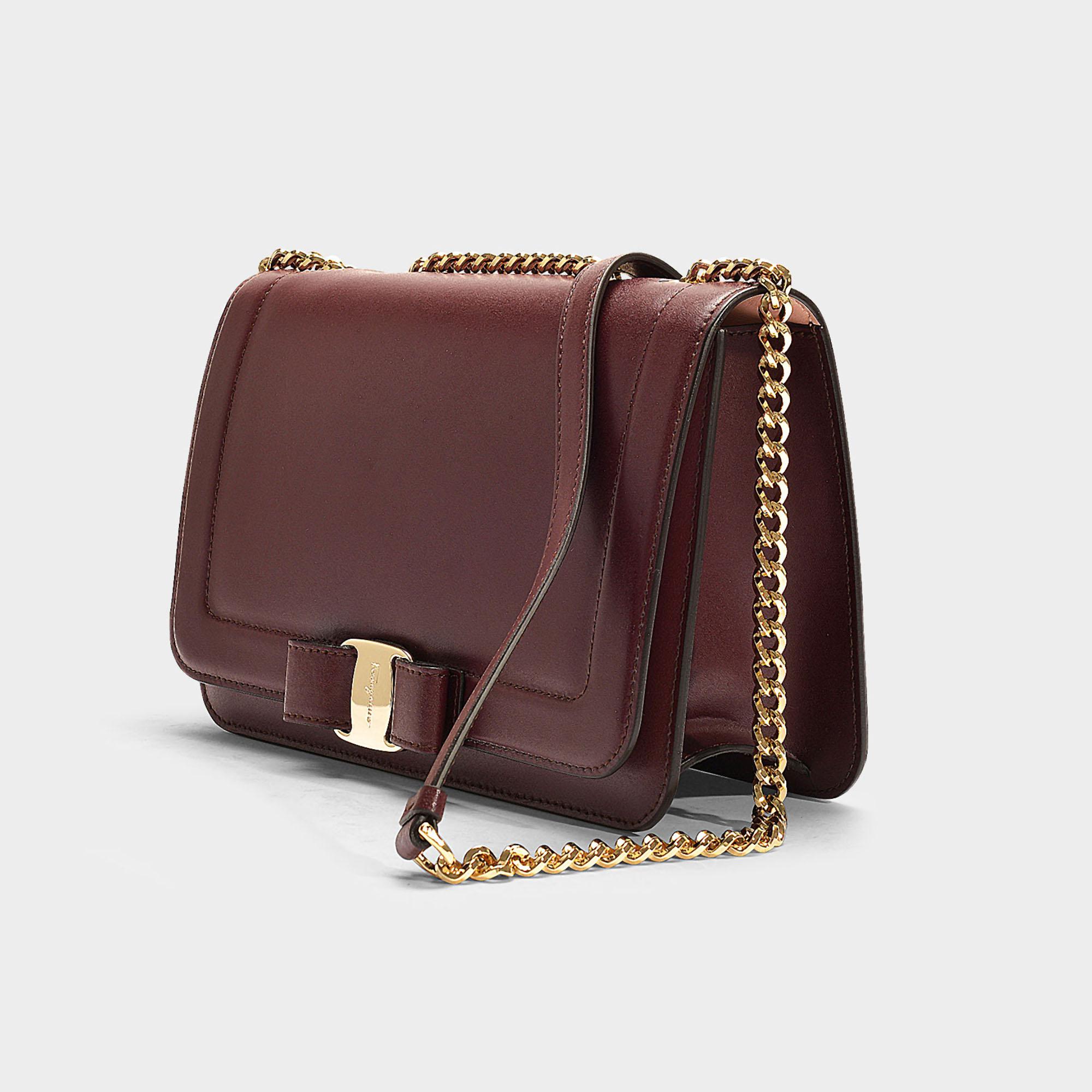 Ferragamo Vara Bow Medium Flap Leather Shoulder Bag Lyst