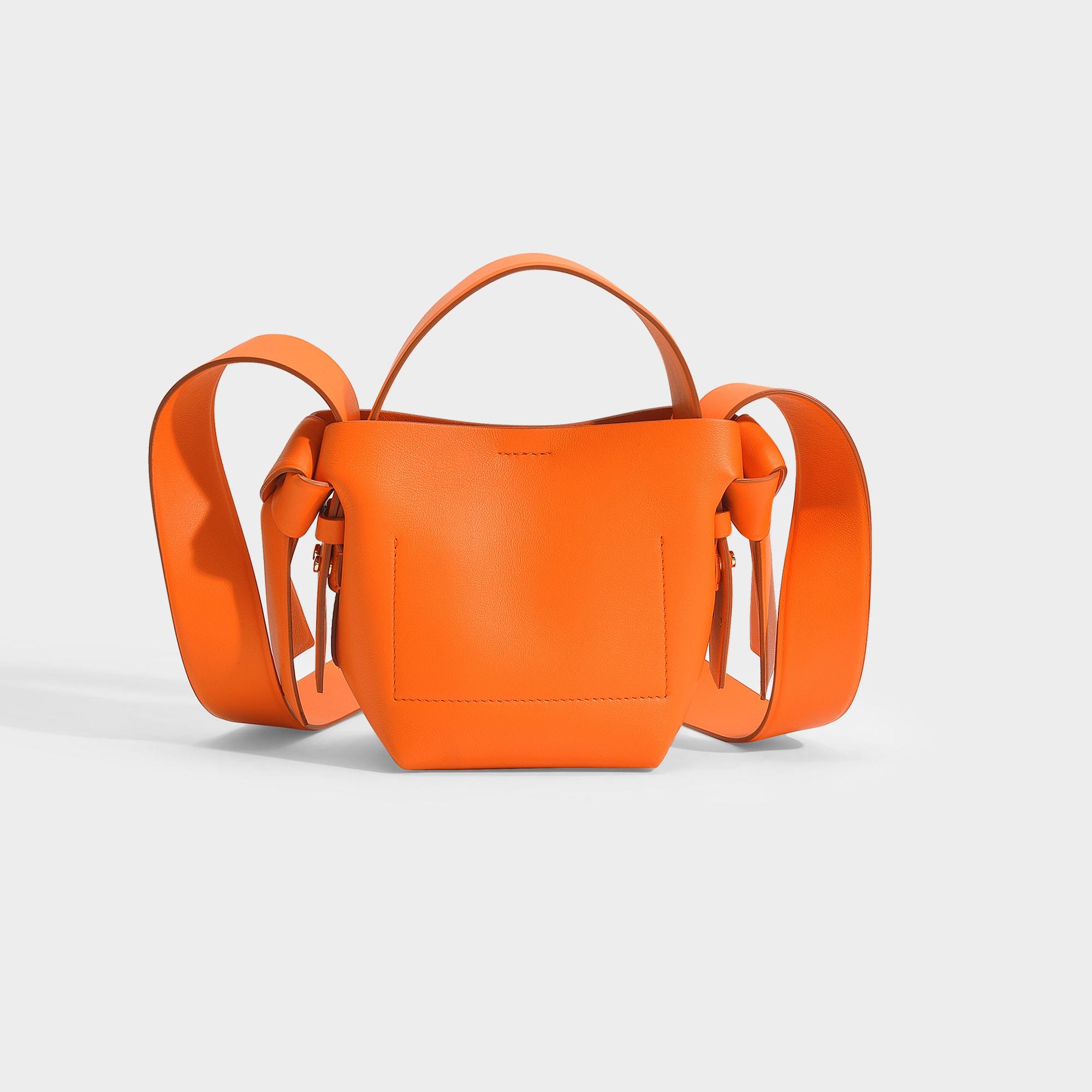Acne Studios Musubi Micro Bag In Orange Leather | Lyst