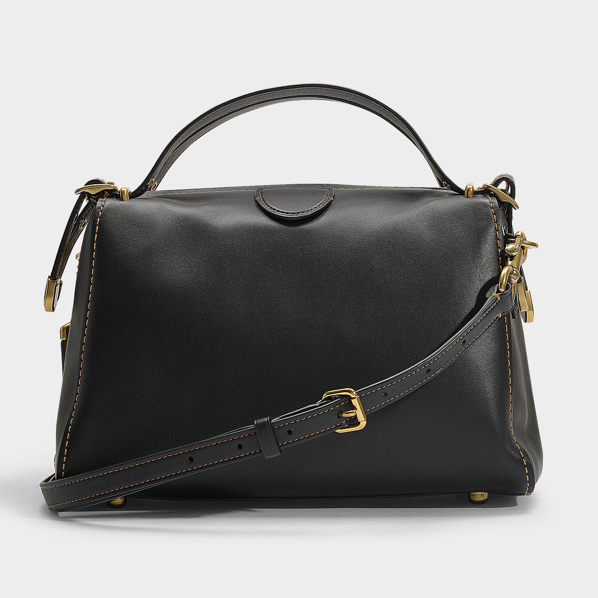 COACH Leather Laural Frame Bag In Black Calfskin - Lyst