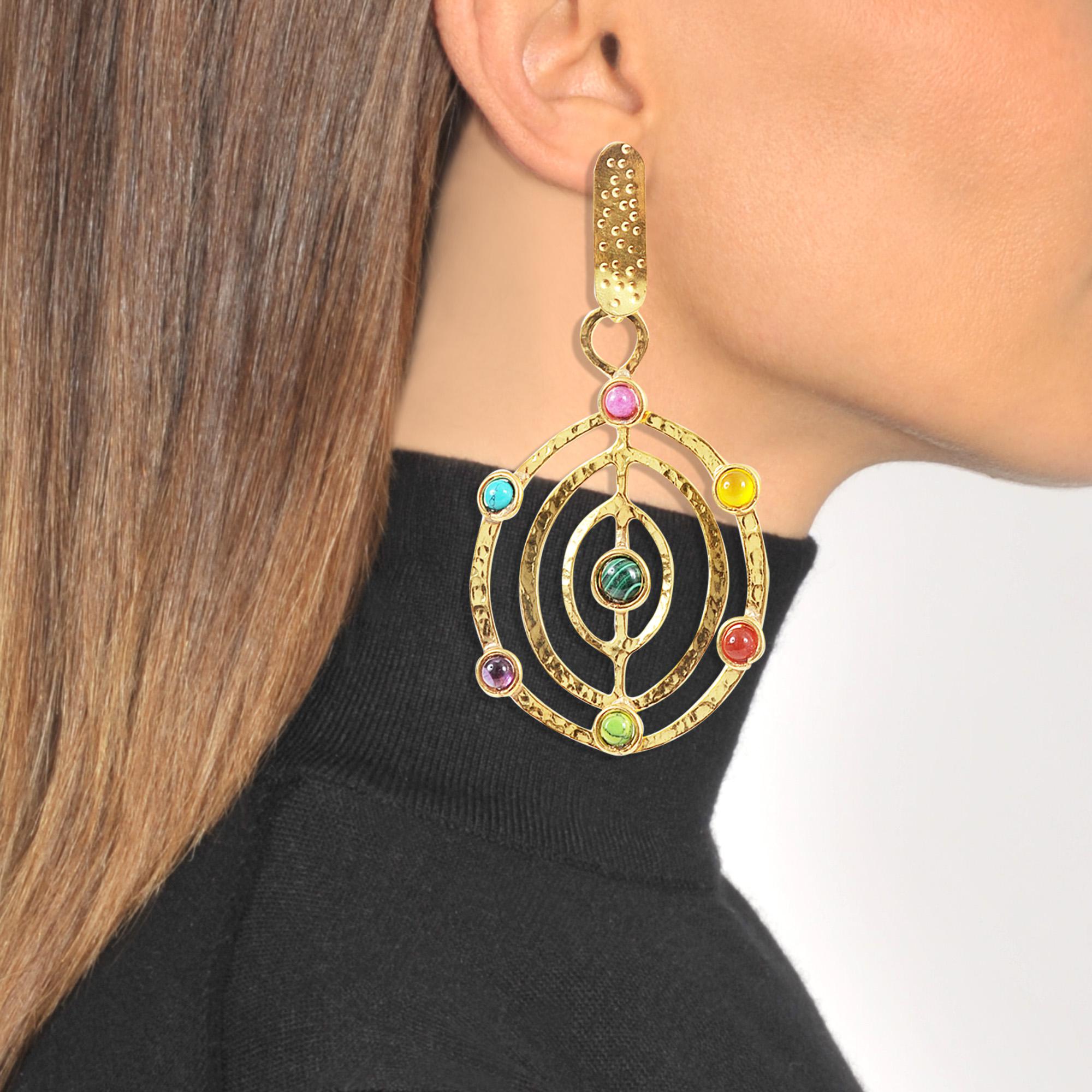 Sylvia Toledano Ellipse Earrings in Metallic - Lyst