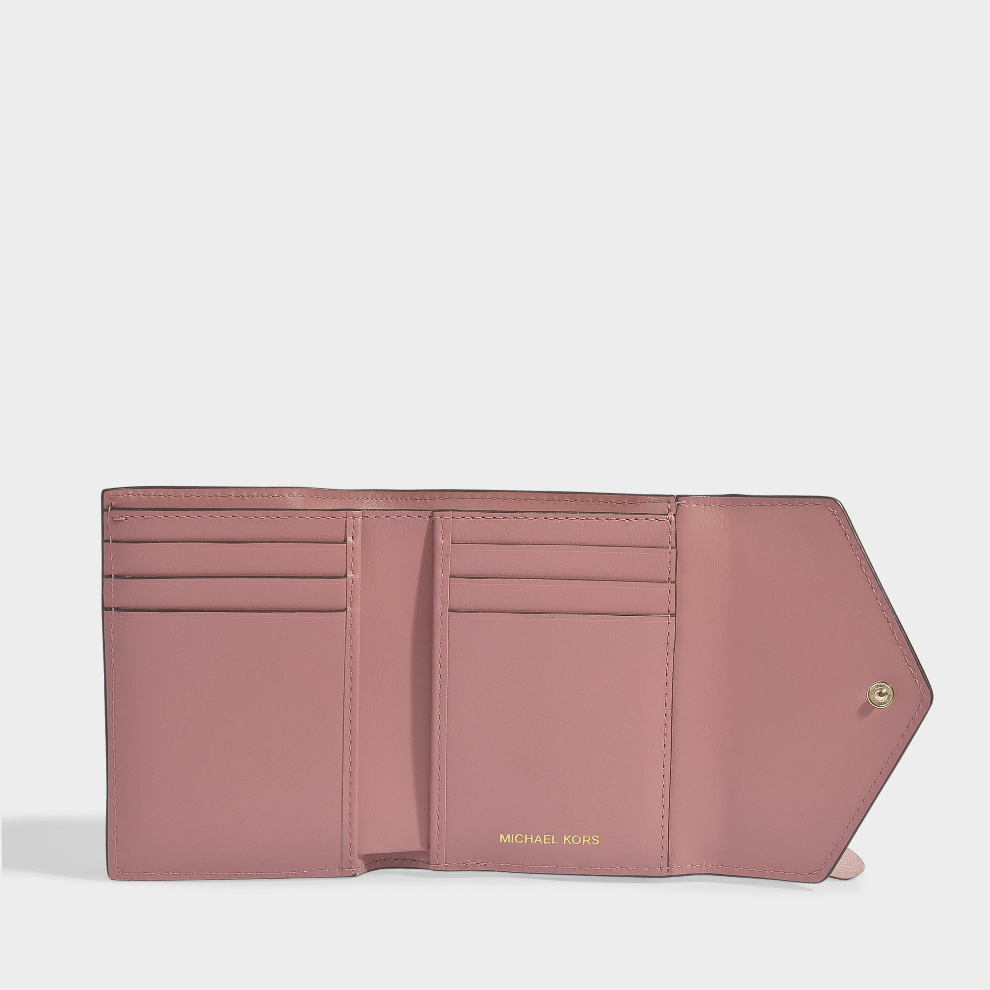 MICHAEL Michael Kors Leather Blakely Small Card Wallet In Rose Calfskin in  Pink | Lyst