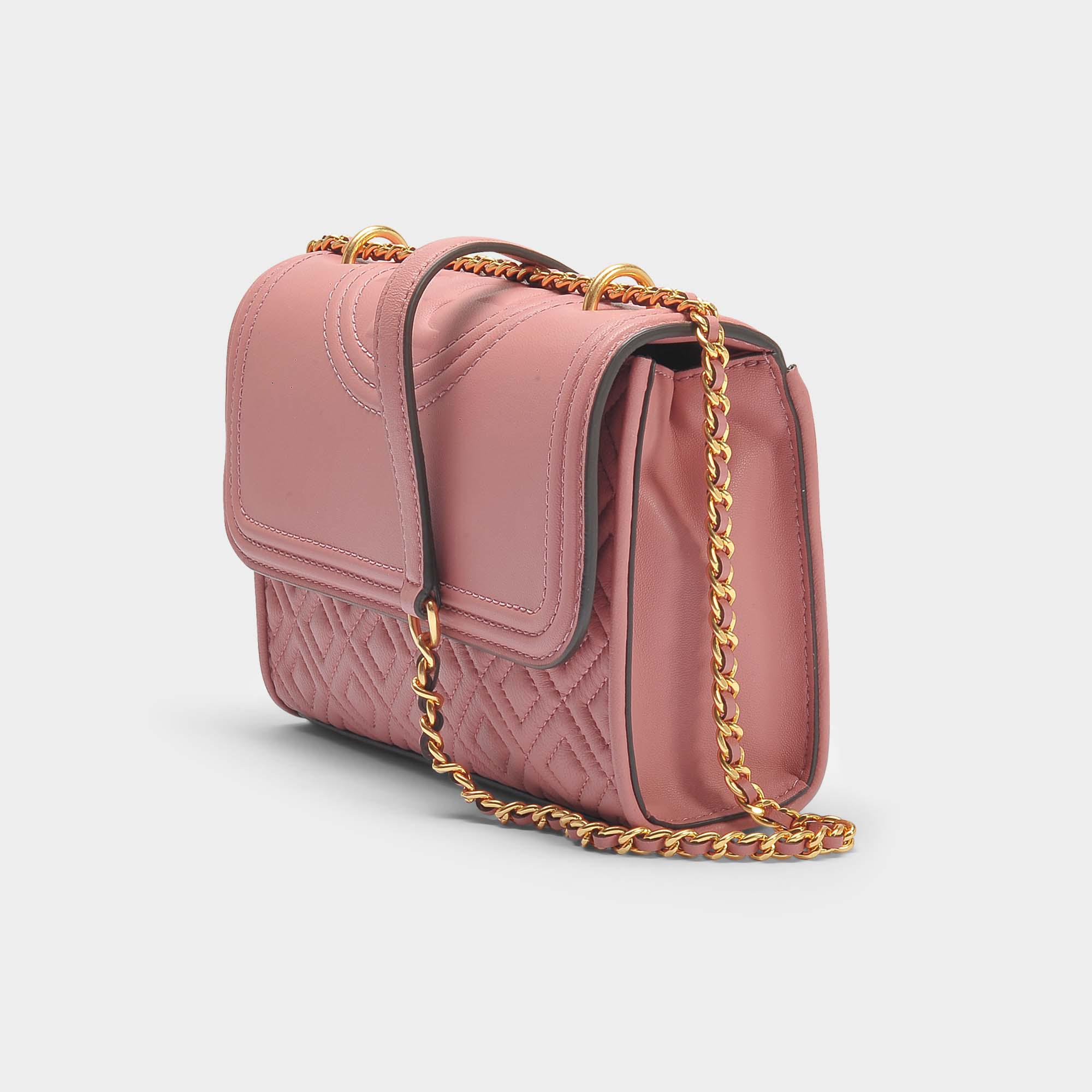 Tory Burch Fleming Small Convertible Shoulder Bag In Pink Magnolia Lambskin  Leather | Lyst
