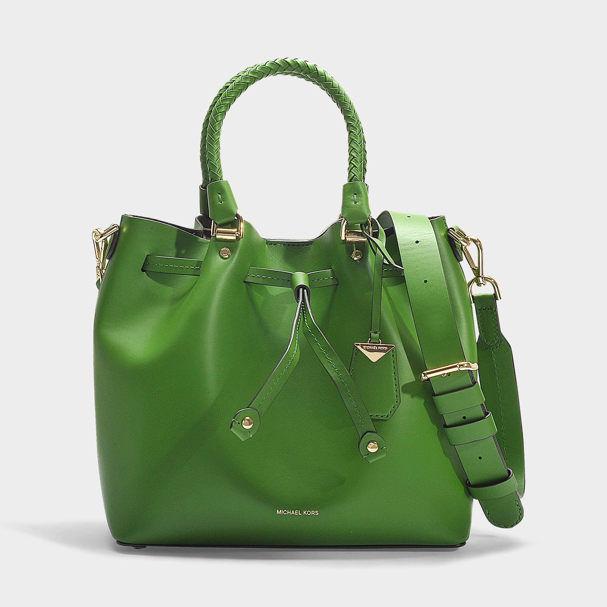 michael kors green bucket bolsa