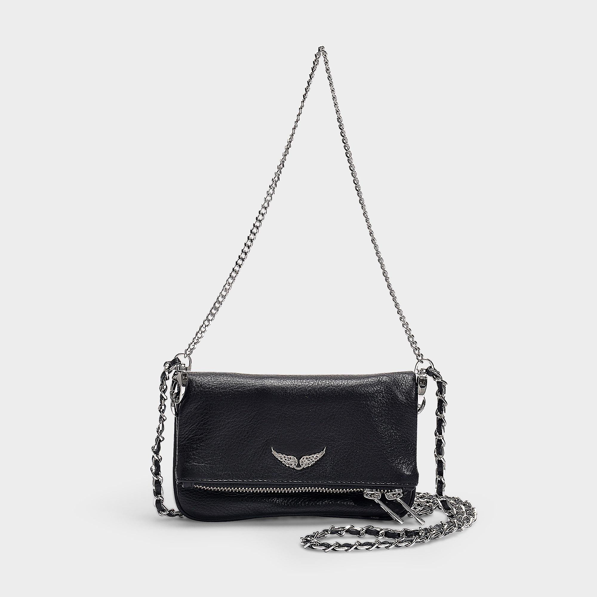 Zadig & Voltaire Rock Nano Bag In Black Leather Lyst