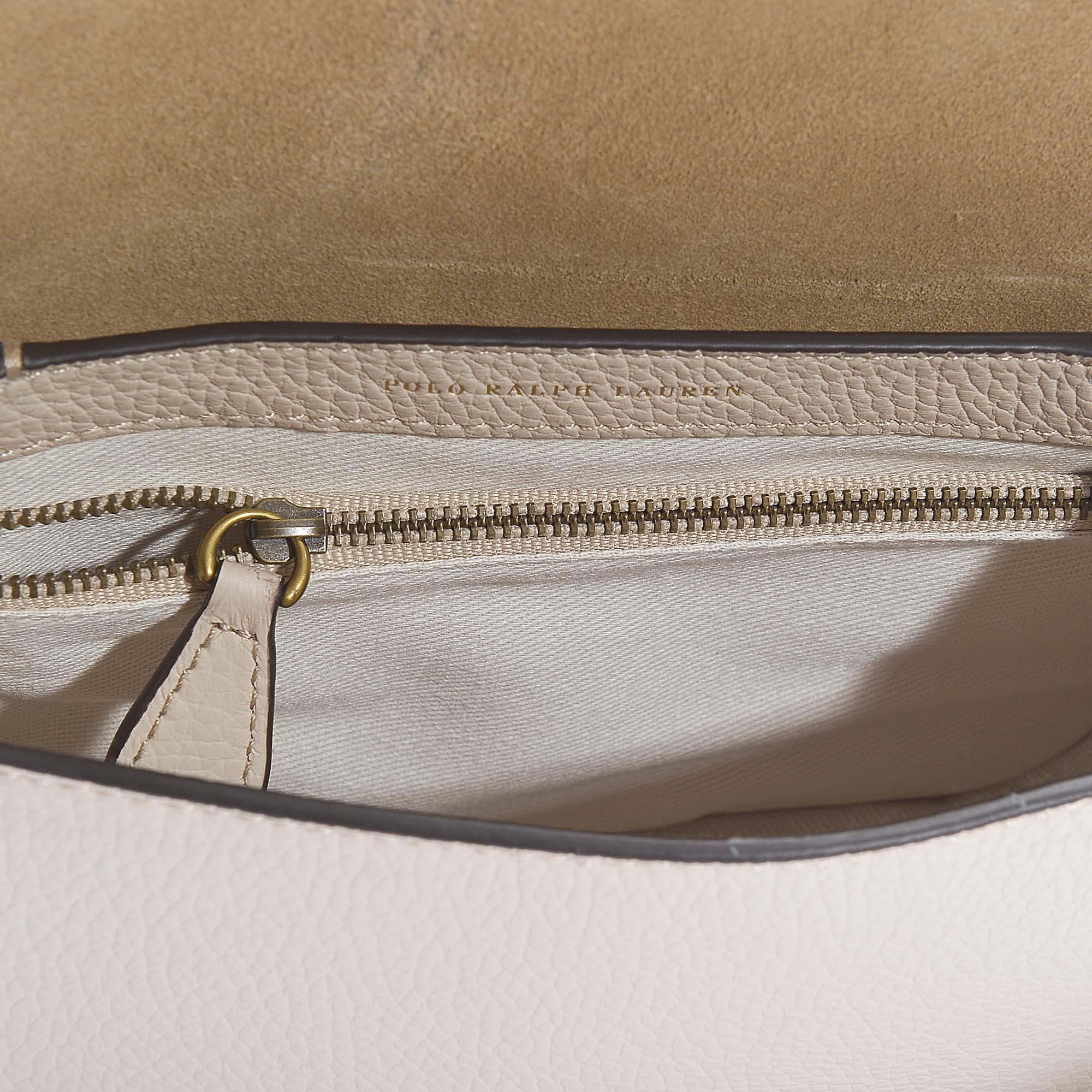 Ralph Lauren Pebbled Leather Lennox Bag in Vanilla (Natural) - Lyst