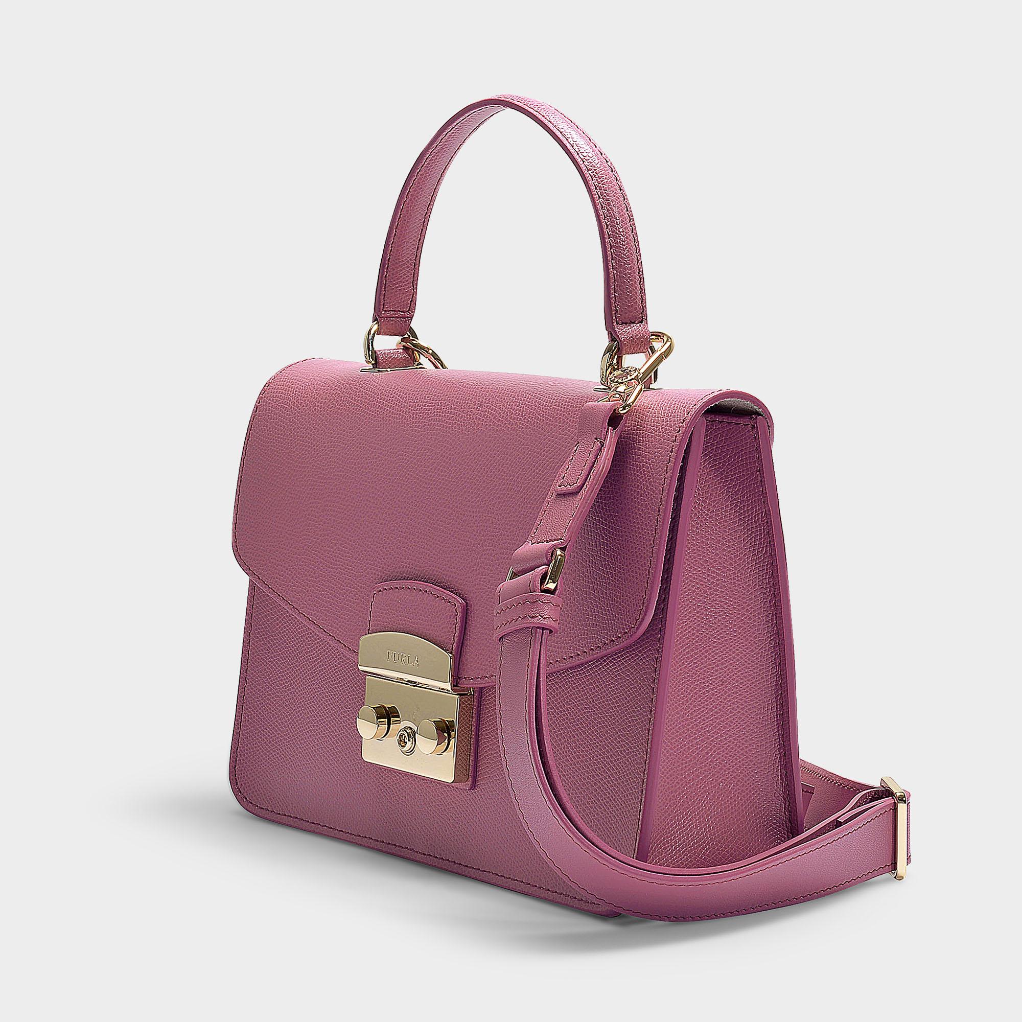 Furla Leather Metropolis S Top Handle Bag In Azalea in Pink - Lyst