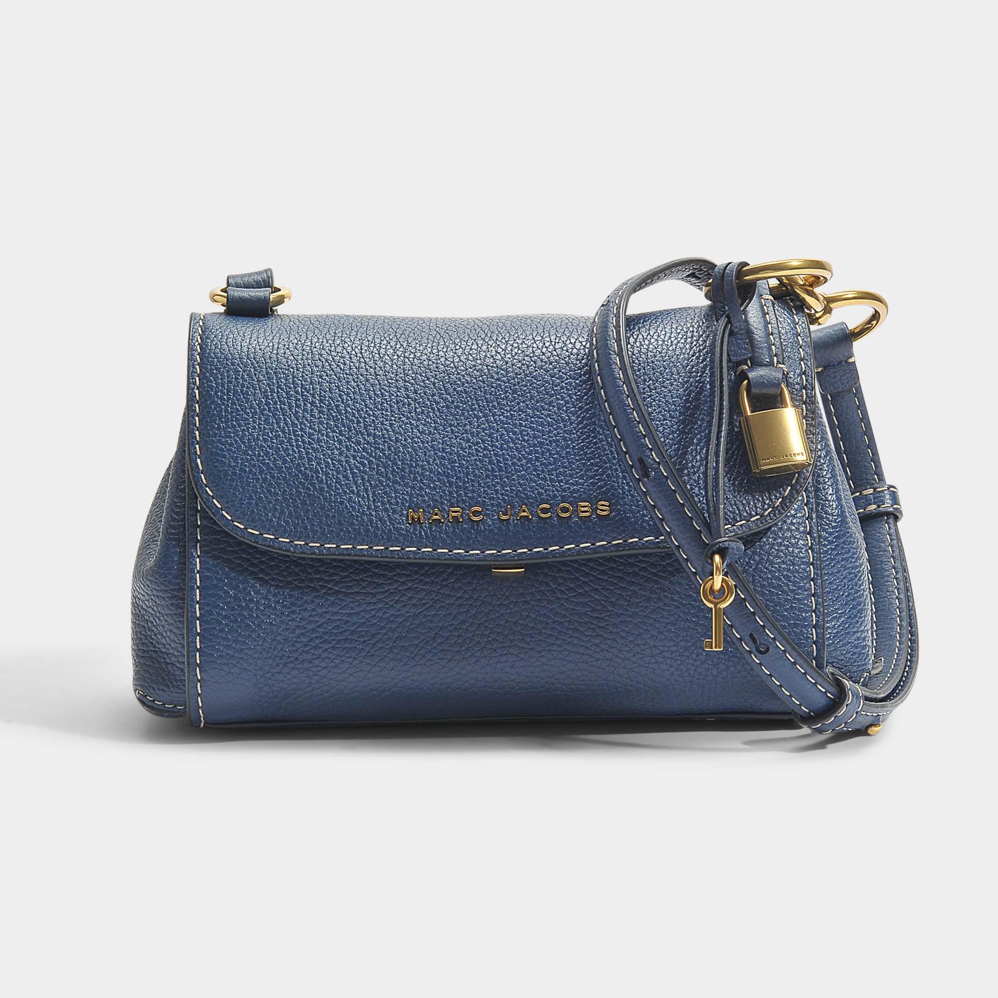 Marc Jacobs The Mini Boho Grind Crossbody Bag In Blue Sea Cow Leather ...