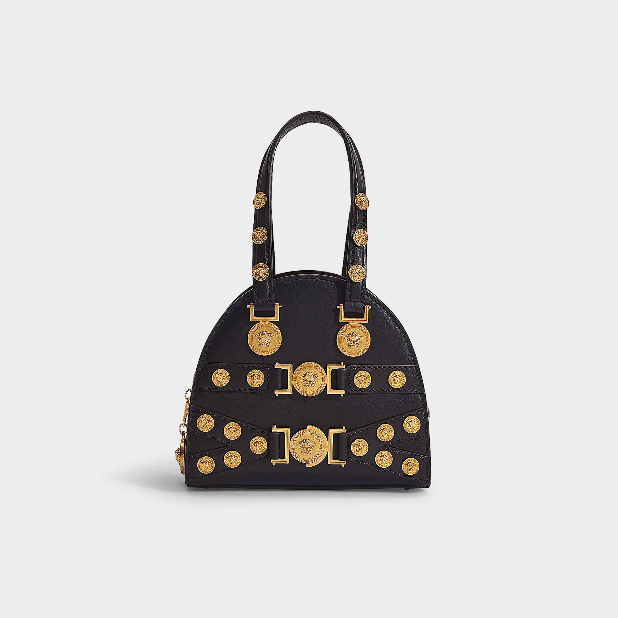 Versace Mini Medallion Tribute Bag In Black Calfskin Lyst