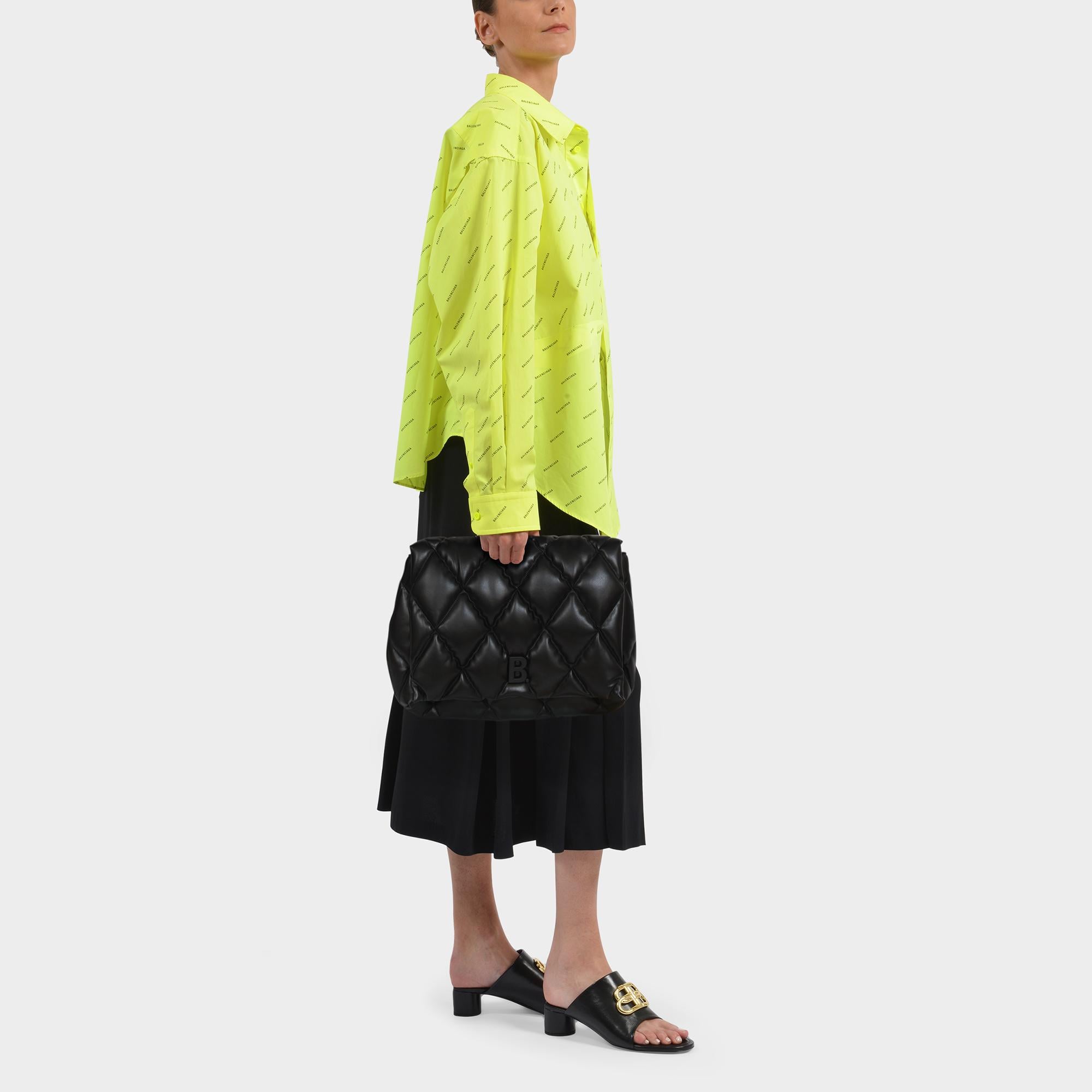 balenciaga touch puffy clutch