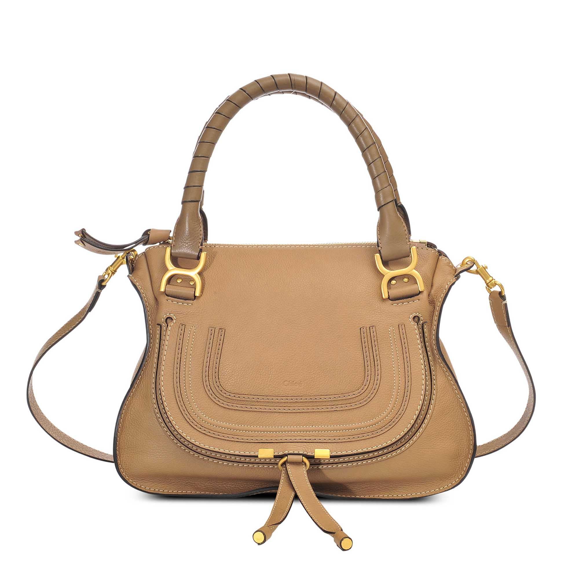 Chloé Leather Marcie Medium Double Carry Bag in Brown Lyst