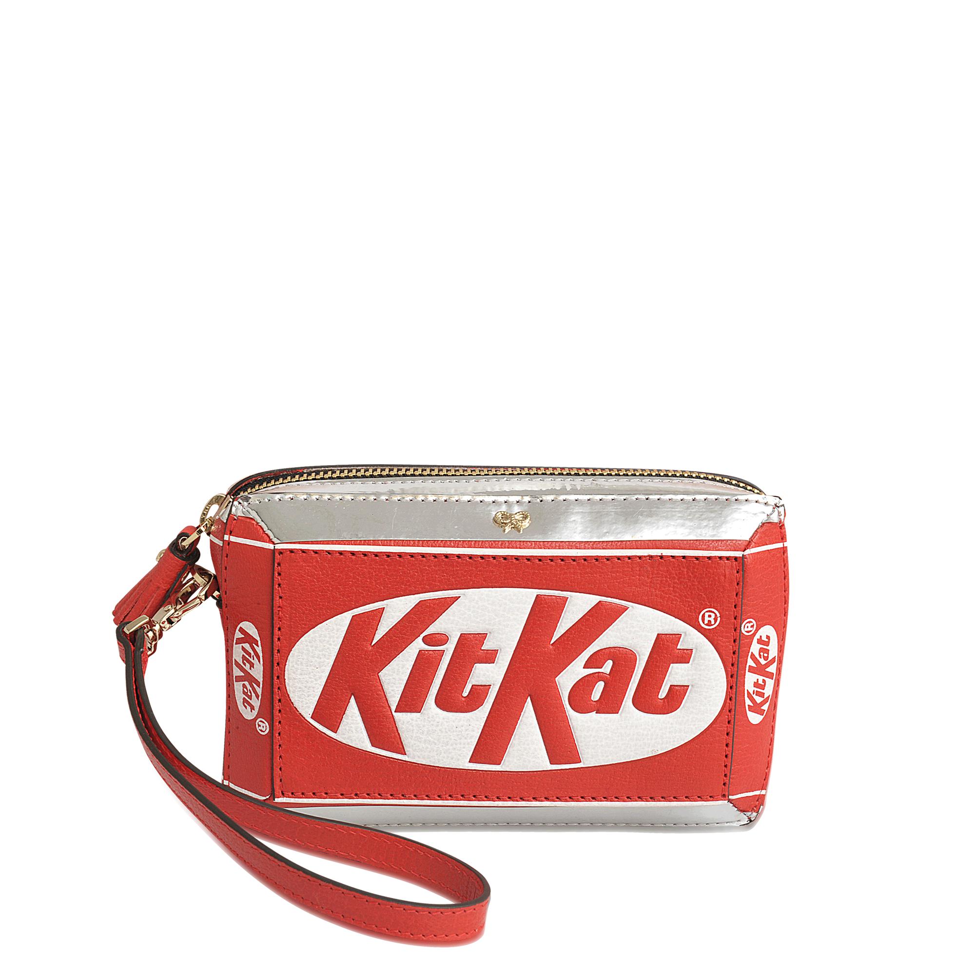 Anya Hindmarch Leather Kitkat Clutch in Bright Red (Red) Lyst