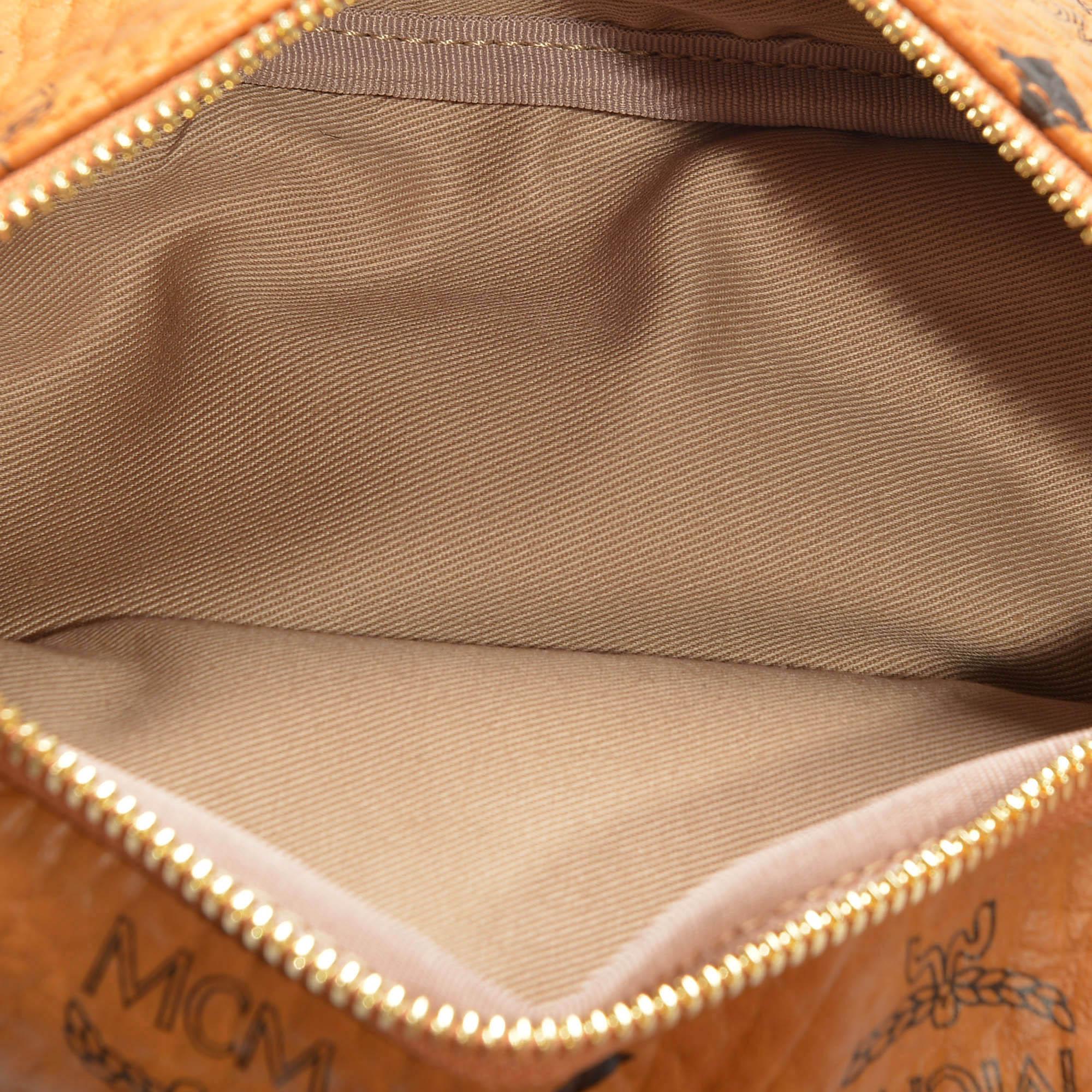 MCM Fursten Belt Bag Visetos Small Cognac in Coated Canvas with Dark  Gold-tone - US