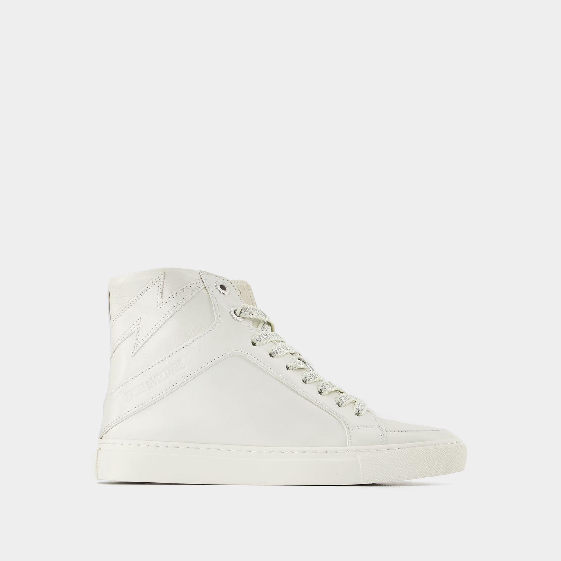 Zadig & Voltaire High Flash Sneakers - - Flash - Leather in White | Lyst