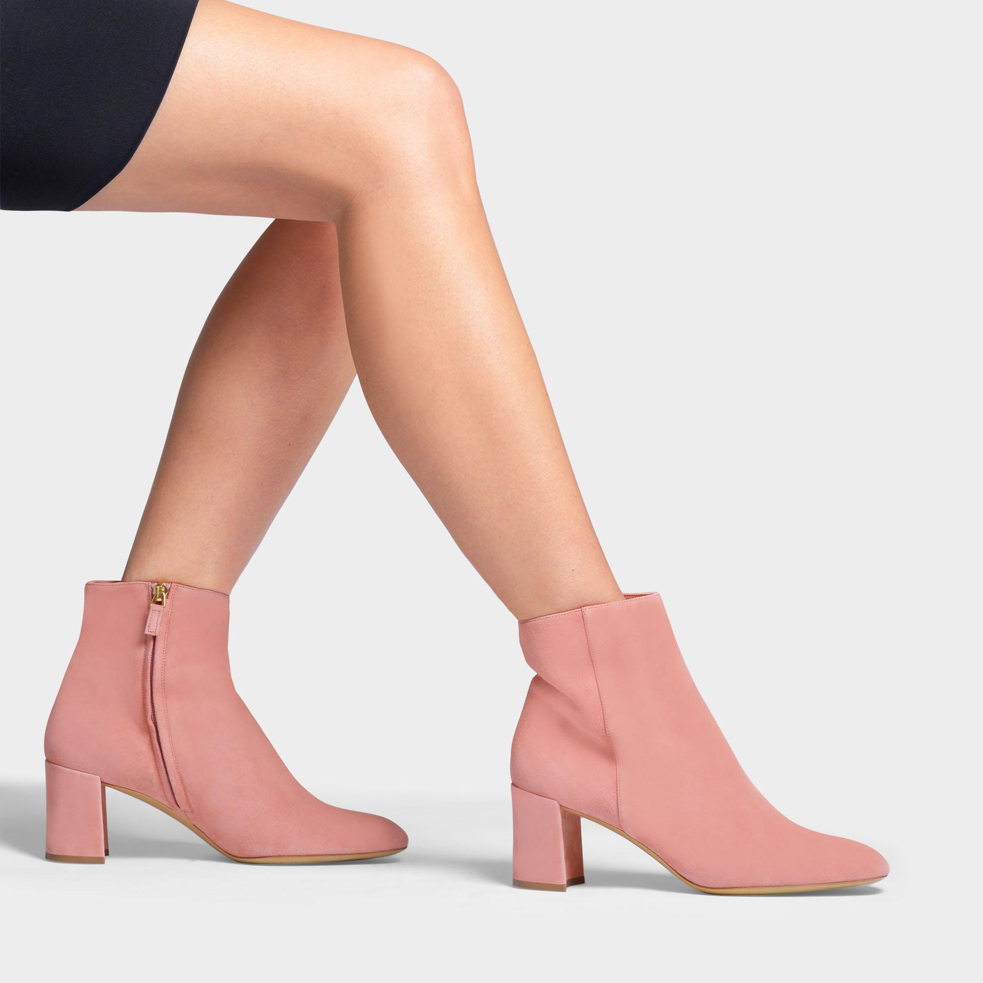 blush suede boots