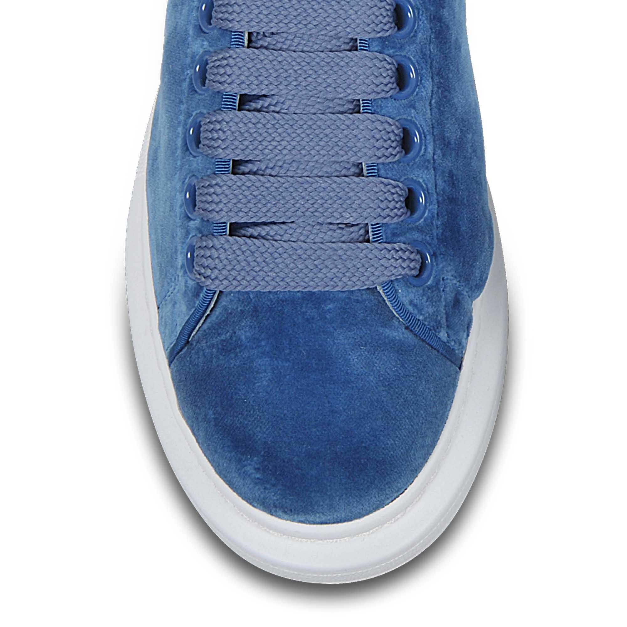 Alexander McQueen Velvet Sneakers in Blue | Lyst