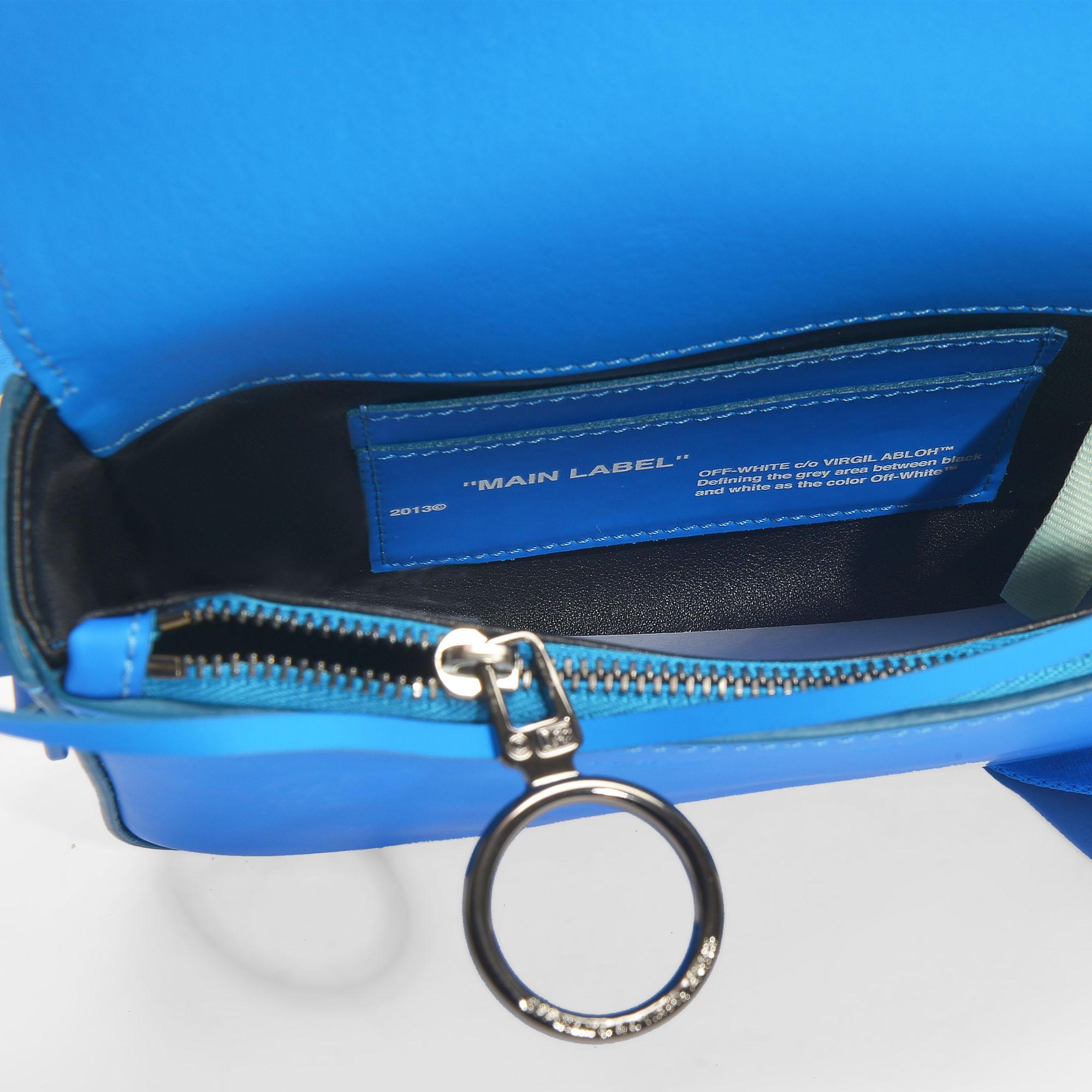Off-White c/o Virgil Abloh Leather Mini Flap Crossbody Bag in Blue - Lyst