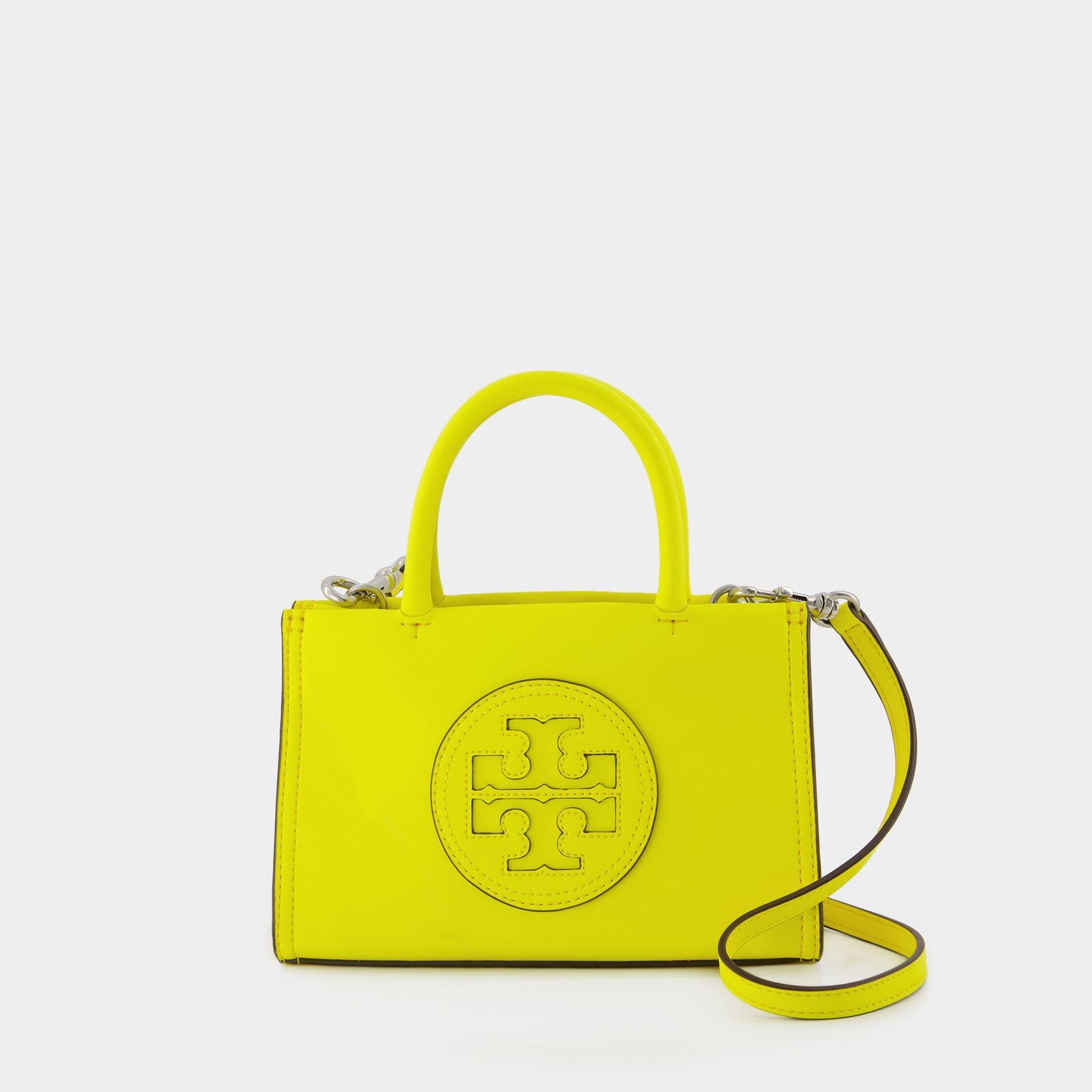 Tory Burch Mini Ella Eco Tote Bag - - - Vegan Leather in Yellow | Lyst