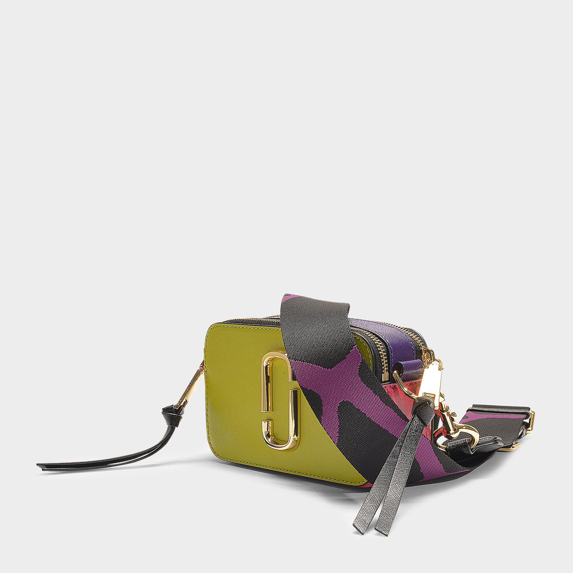 Marc Jacobs Snapshot Camera Bag In Multicolor Green Polyurethane Coated