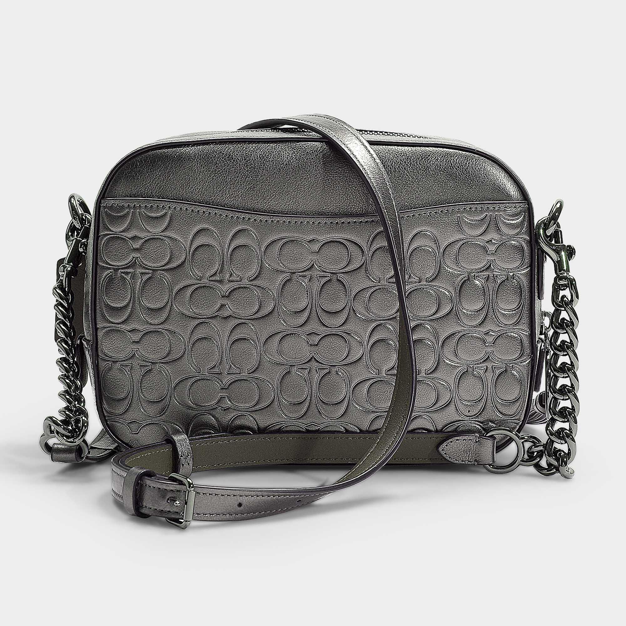 Coach Women's Handbags Metallic - Metallic Cherry Dome Leather Satchel