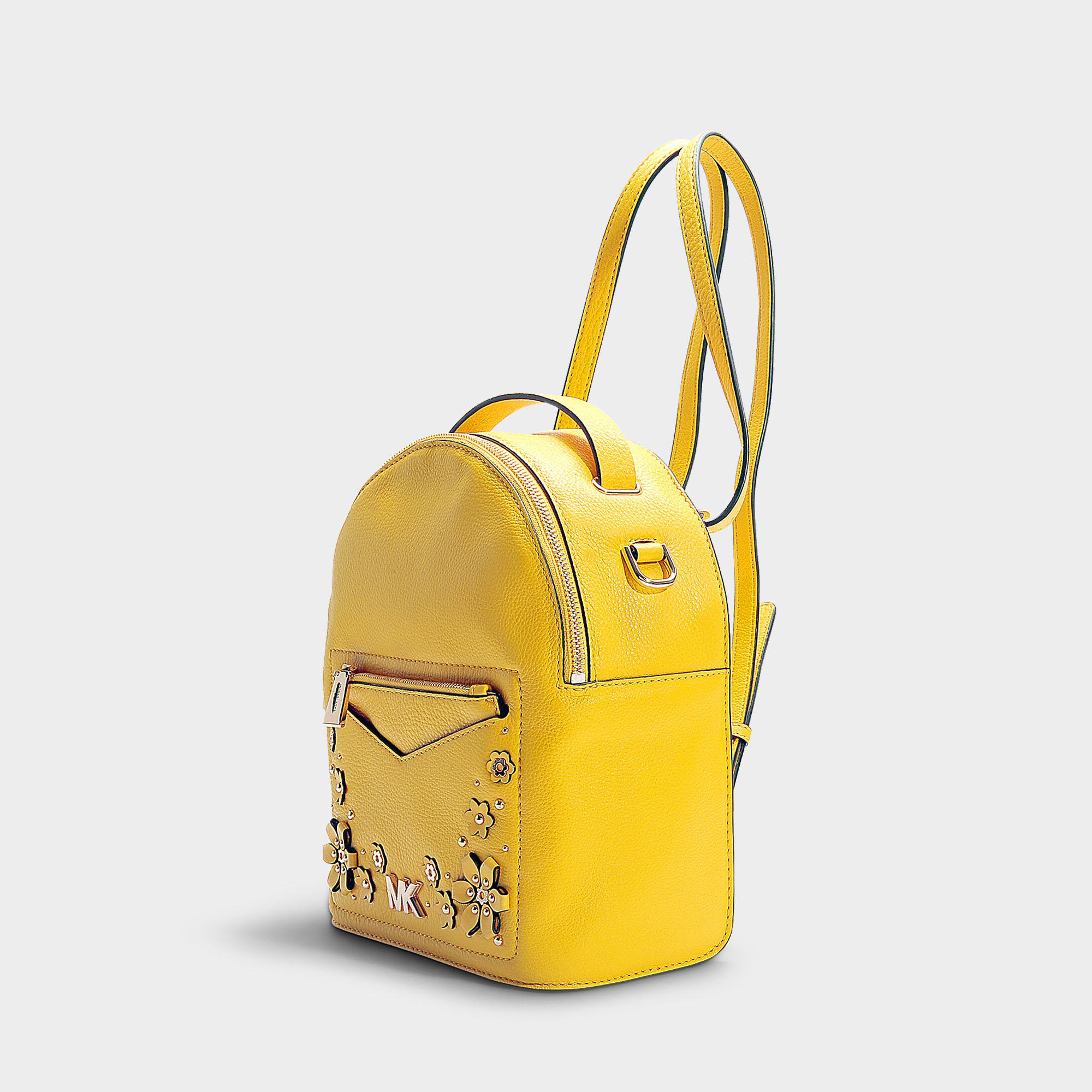 Jessa Small Convertible Backpack In Sunflower Calfskin Jessa Small Convertible Backpack In Sunflower Calfskin