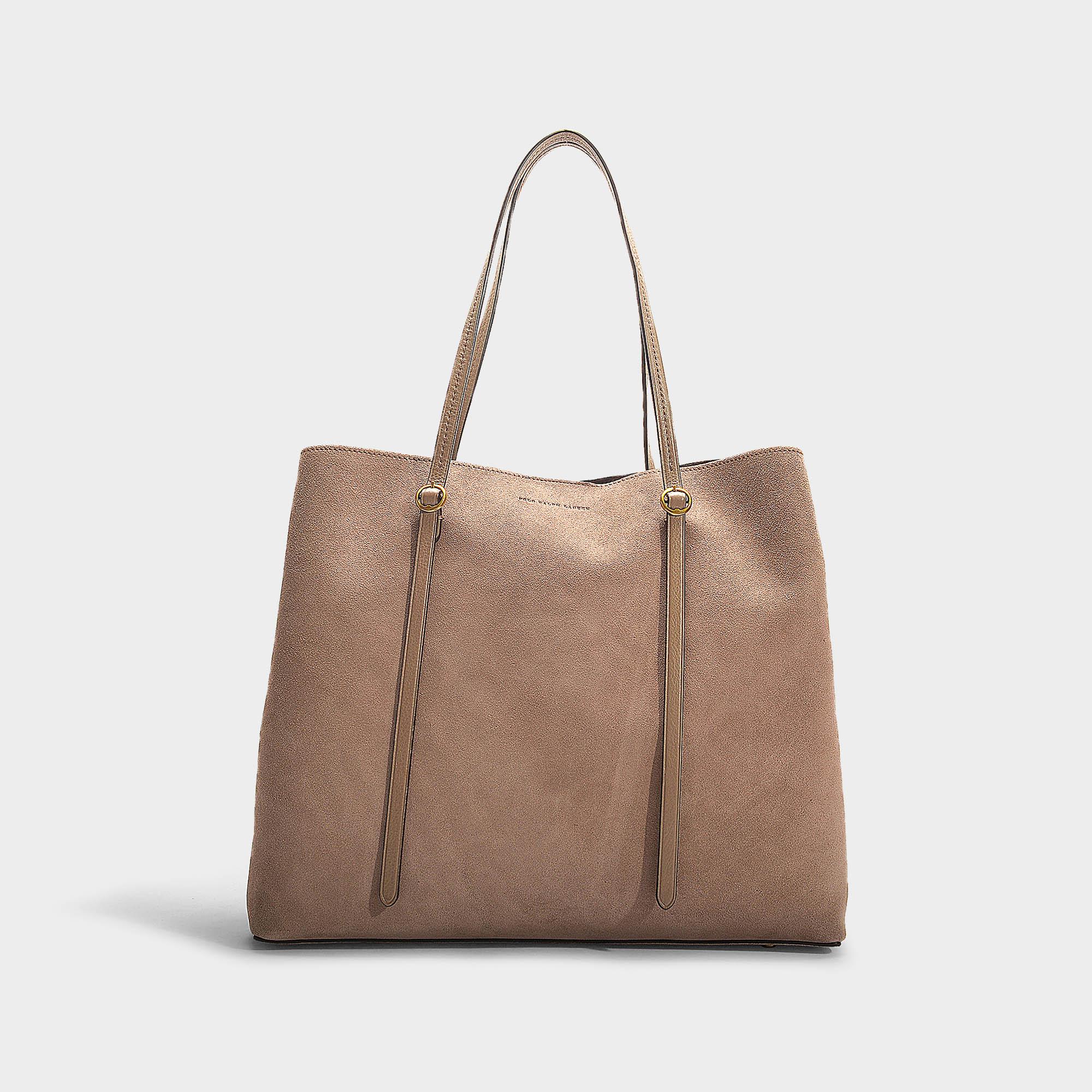Polo Ralph Lauren Leather Big Lennox Tote Bag In Taupe Calfskin in Brown -  Lyst