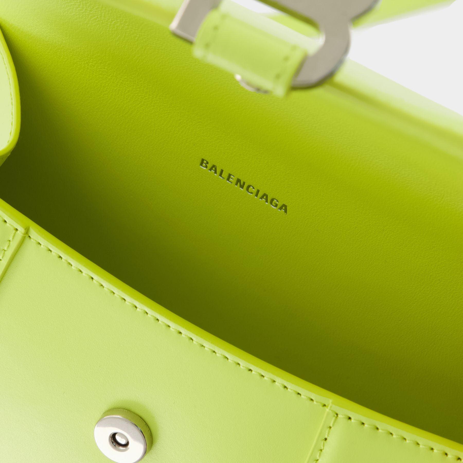 Balenciaga Hourglass Xs Bag - - Lime - Leather in Yellow | Lyst