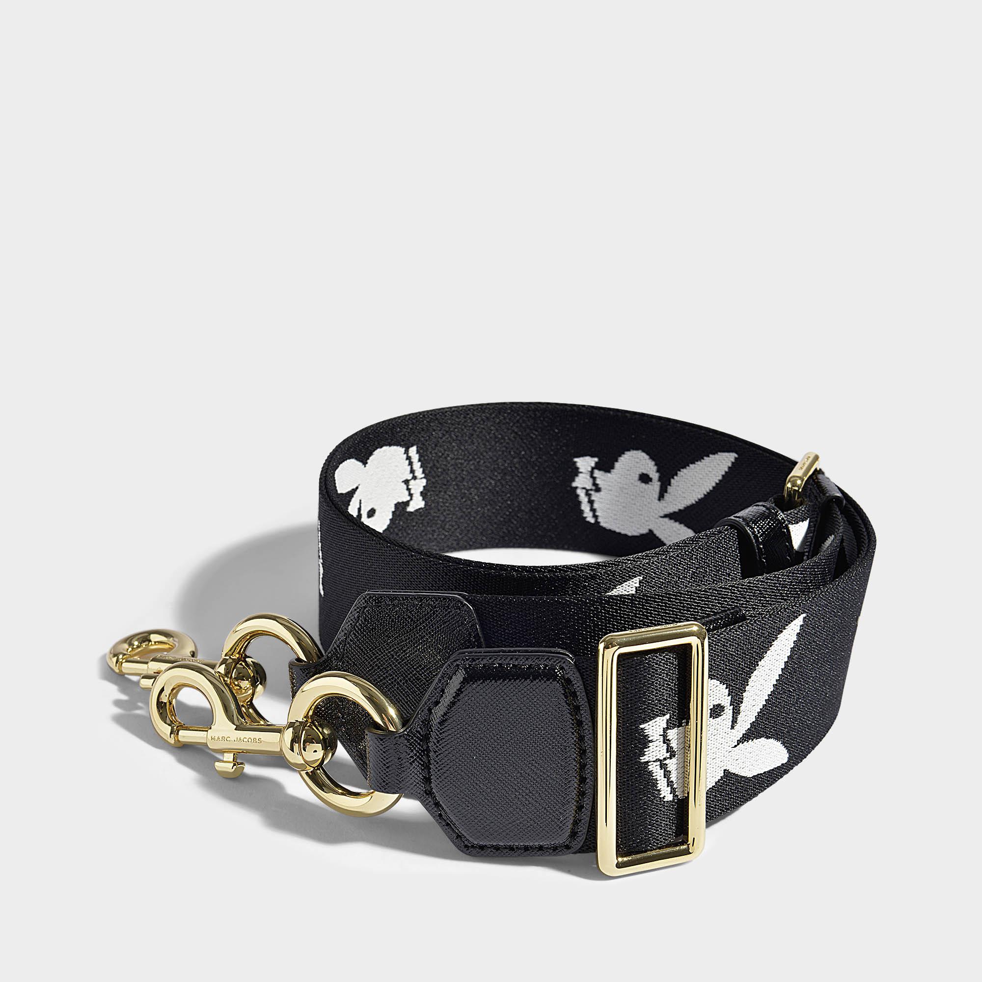 Marc Jacobs Playboy Shoulder Bag Strap In Black Cotton | Lyst